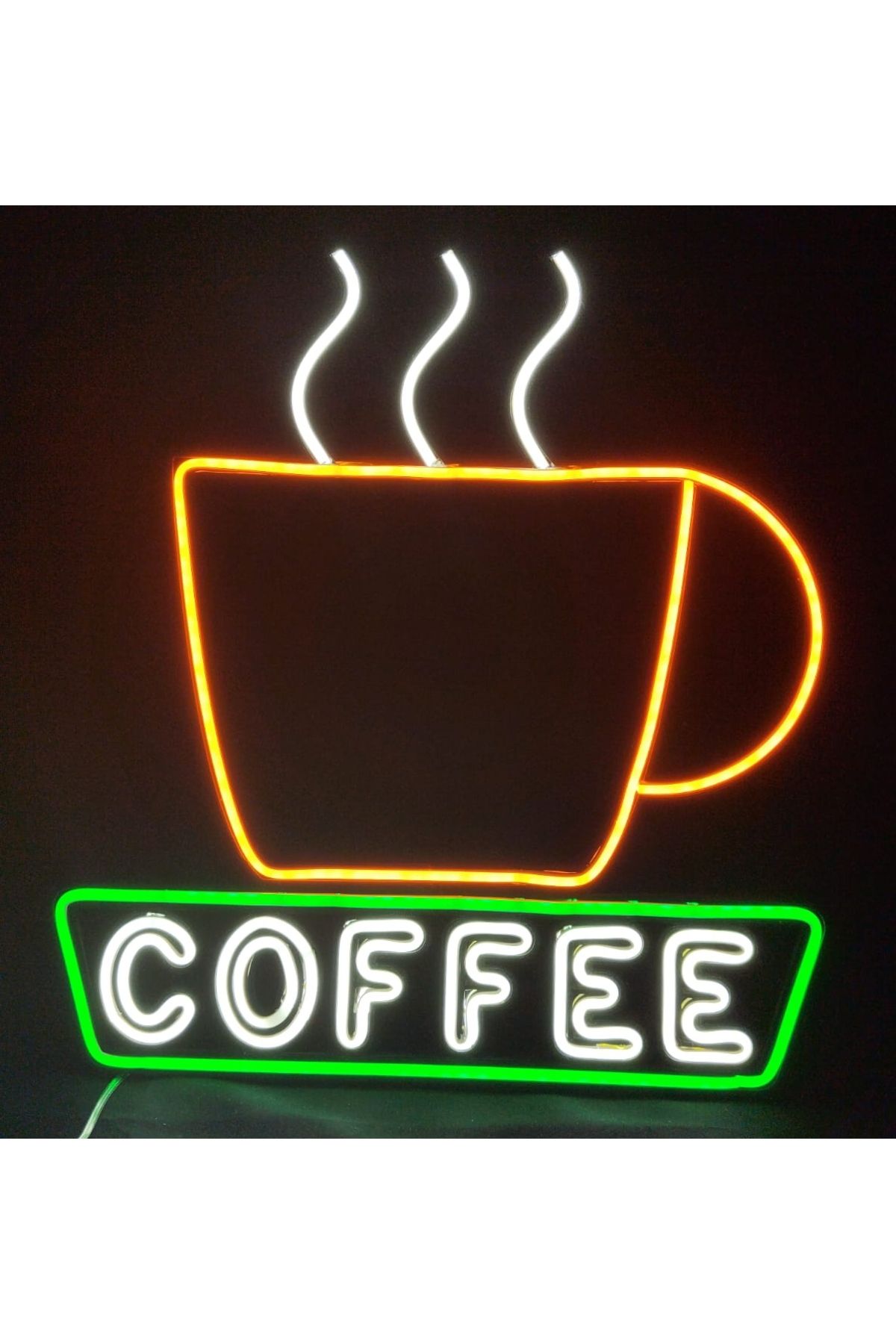 Neon Coffee Yazılı Duvara Monte Neon LED Lamba – Adaptörlü & 3D Baskı Tasarım
