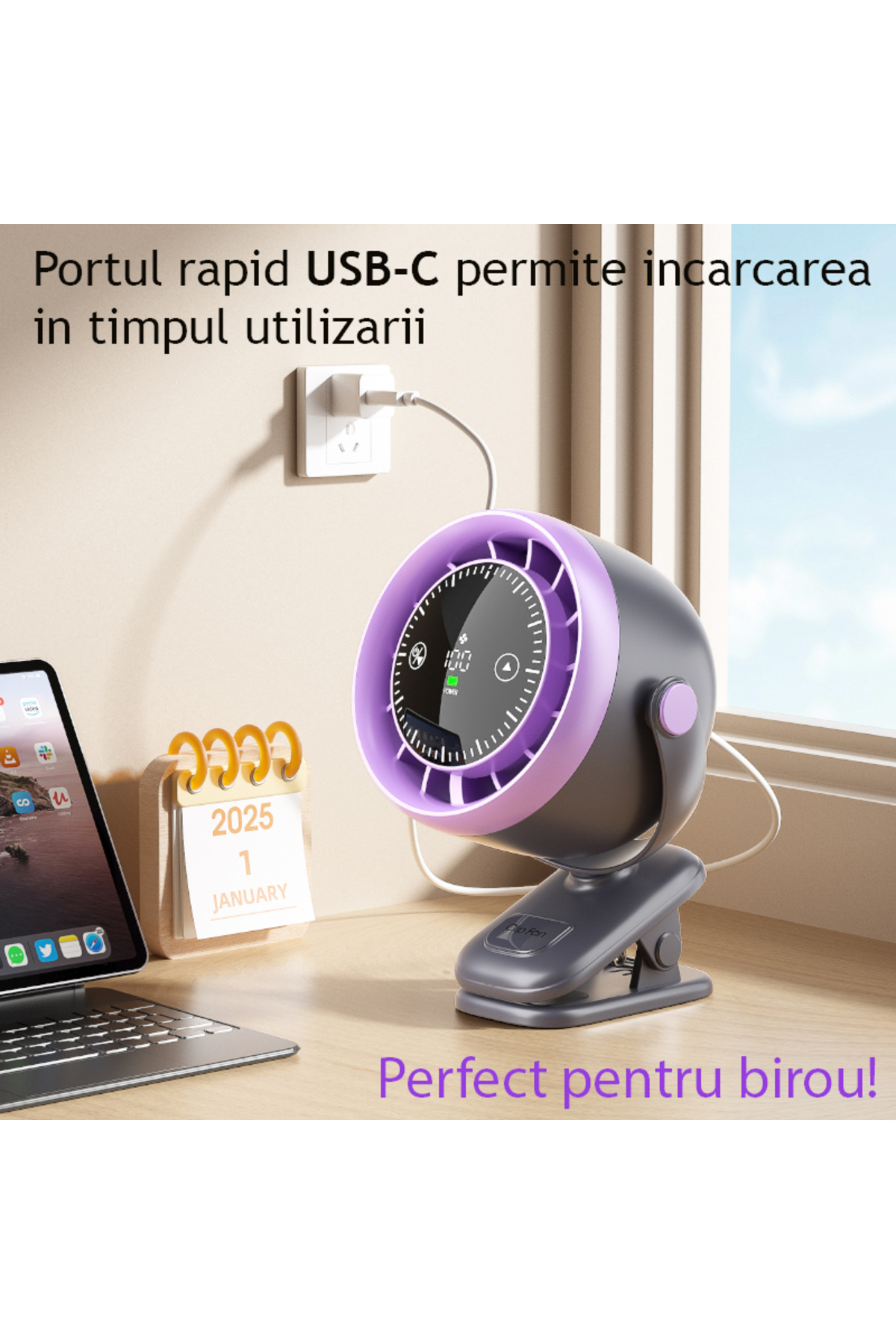 DLMDL-3 In 1 Multifunctional Fan With 100 Speeds, Large Battery And LCD Screen 1