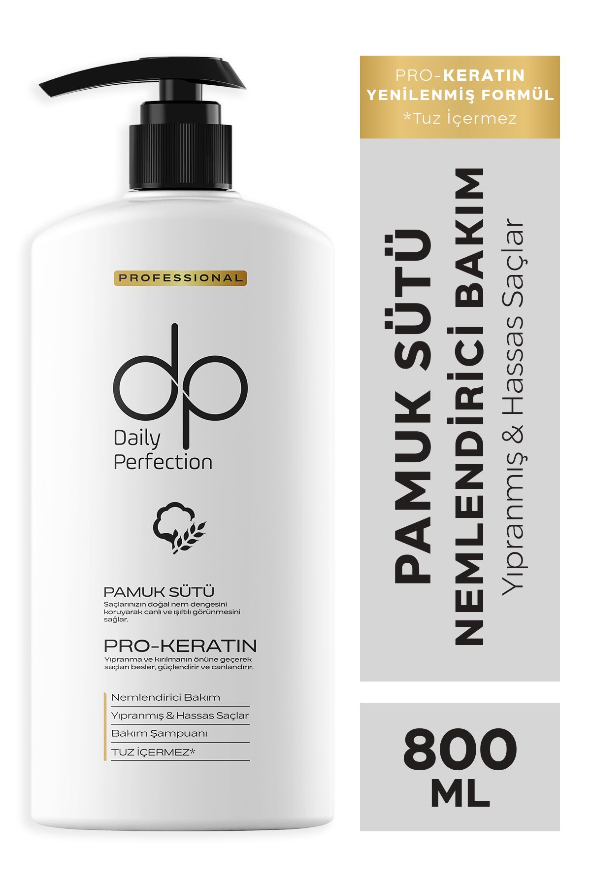 dp Daily Perfection-800 ml Cotton Milk Shampoo 1