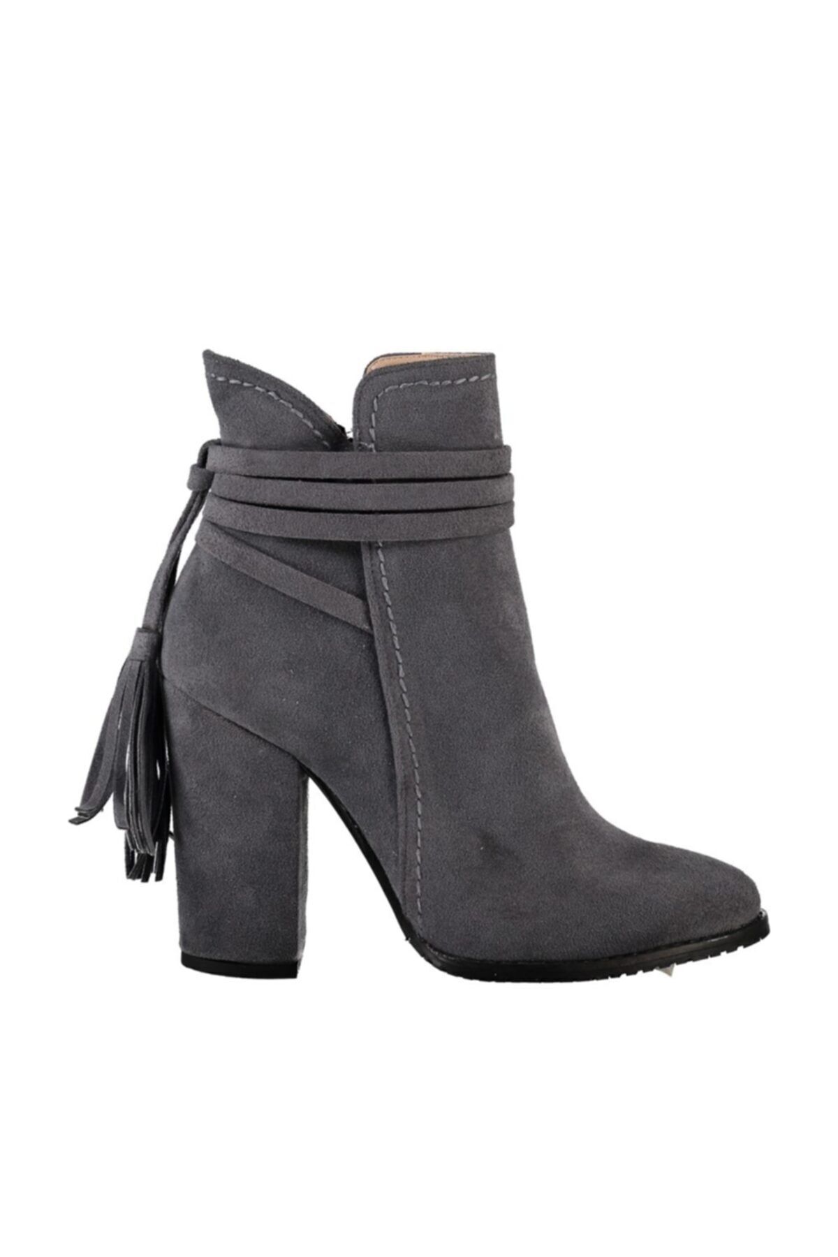 Fox Shoes-Сиви дамски боти A922803902 3