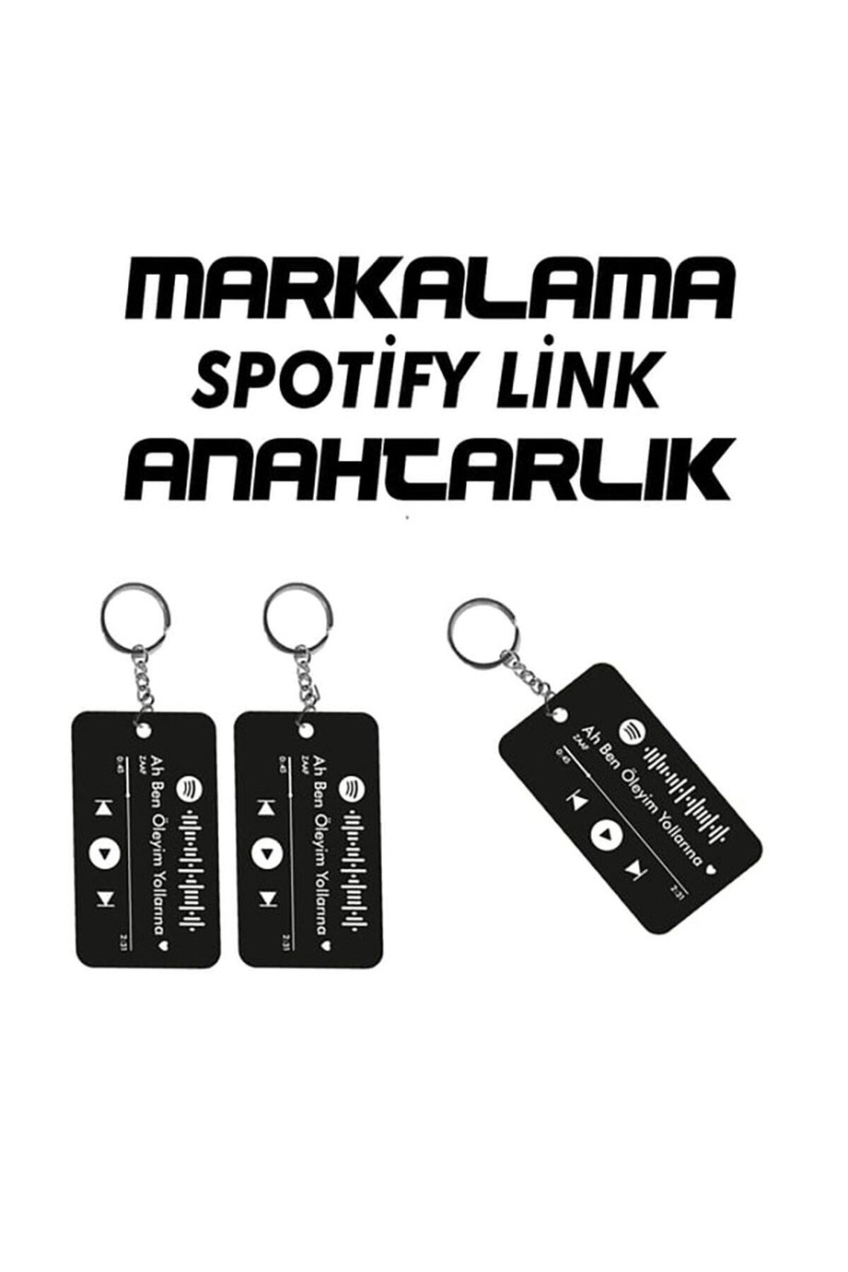 otopleksi Kişiye Özel Pleksi Lazer Kesim Markalama Spotify link Anahtarlık 2 Adet