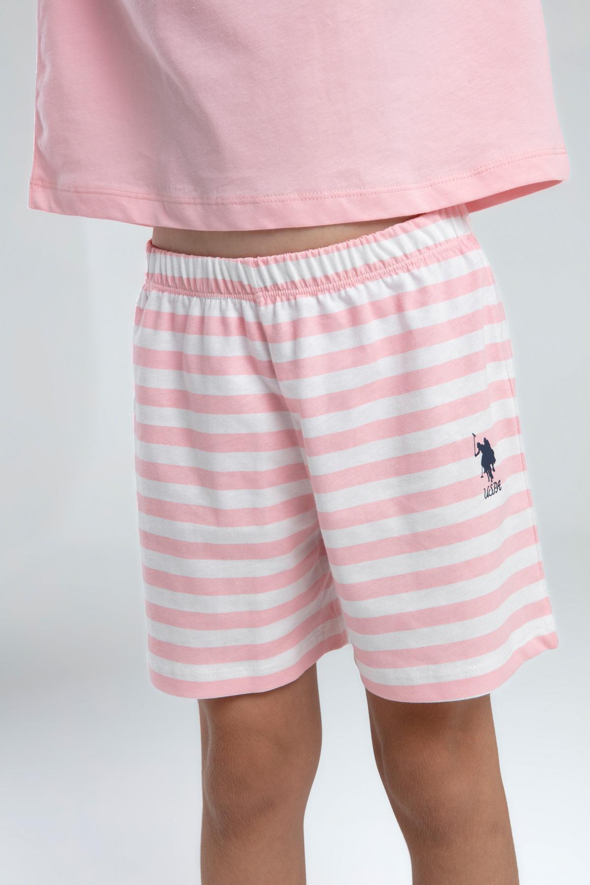 U.S. Polo Assn. U.S. Polo Assn Kids %100 Pamuk / %100 Cotton KIZ ÇOCUK ŞORT TAKIM fotoğrafı 3 (önizleme)