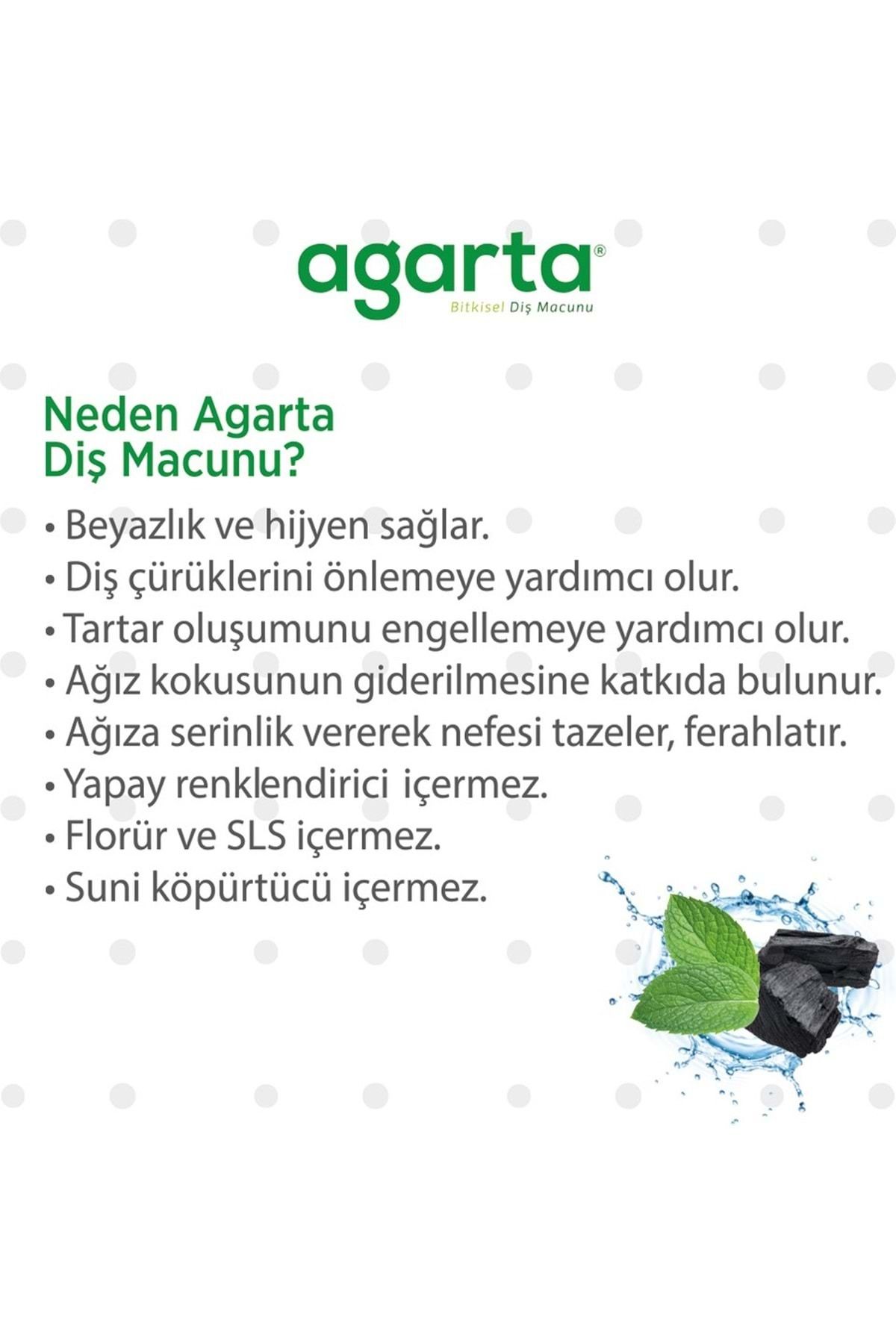 Agarta-معجون أسنان طبيعي 100 مل مع الكربون المنشط (مجموعة من 12) 6