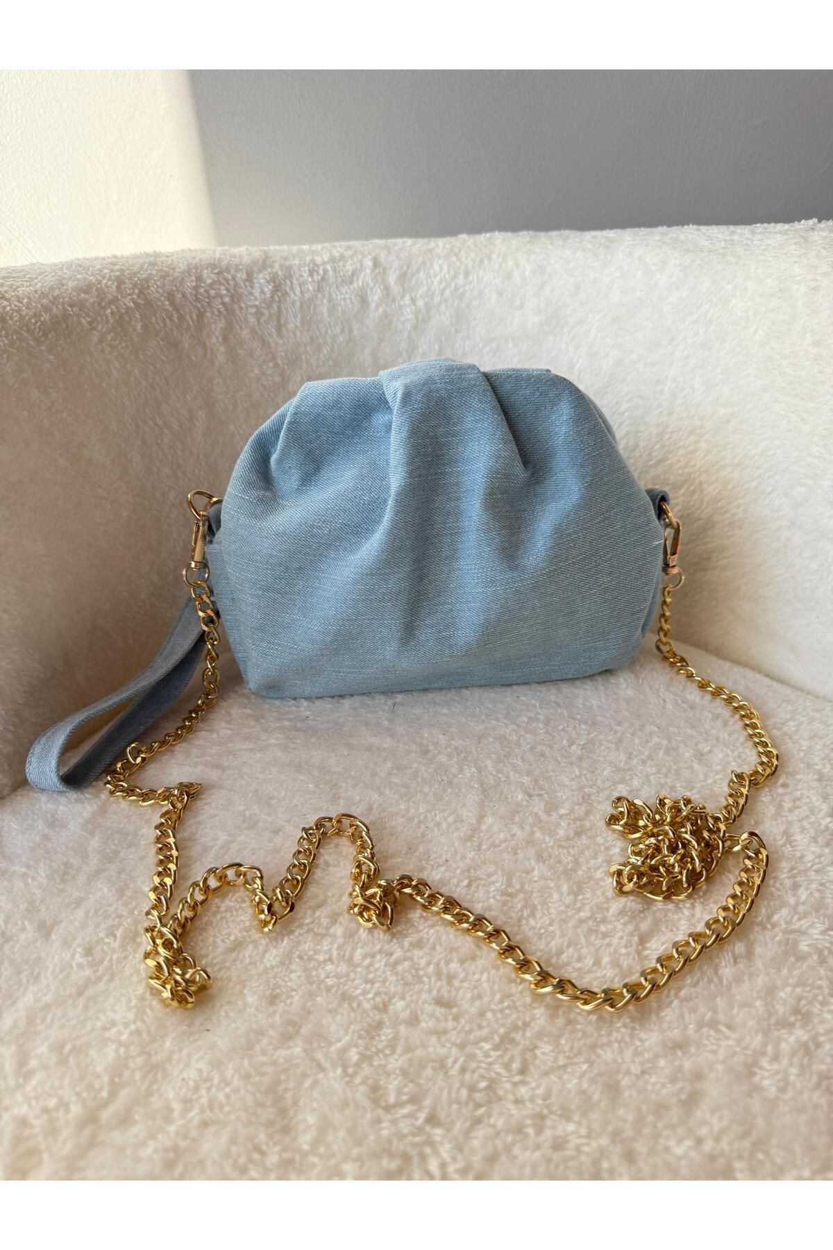Butik Zincir Detaylı Cute Kumaş Çanta – Soft & Stylish