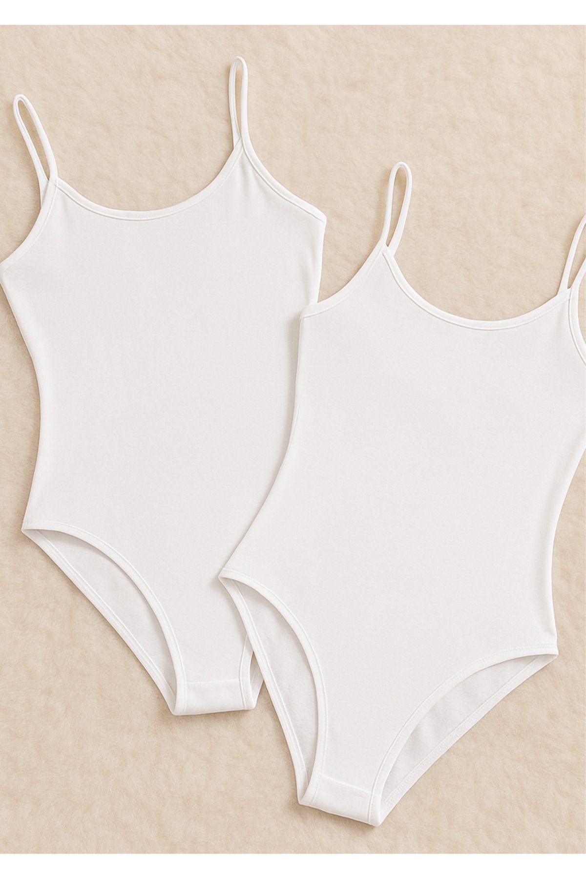 Loule Kadın Giyim İp Askılı Likralı Penye 2 Adet Çıtçıtlı Body LL.K60.O012.001