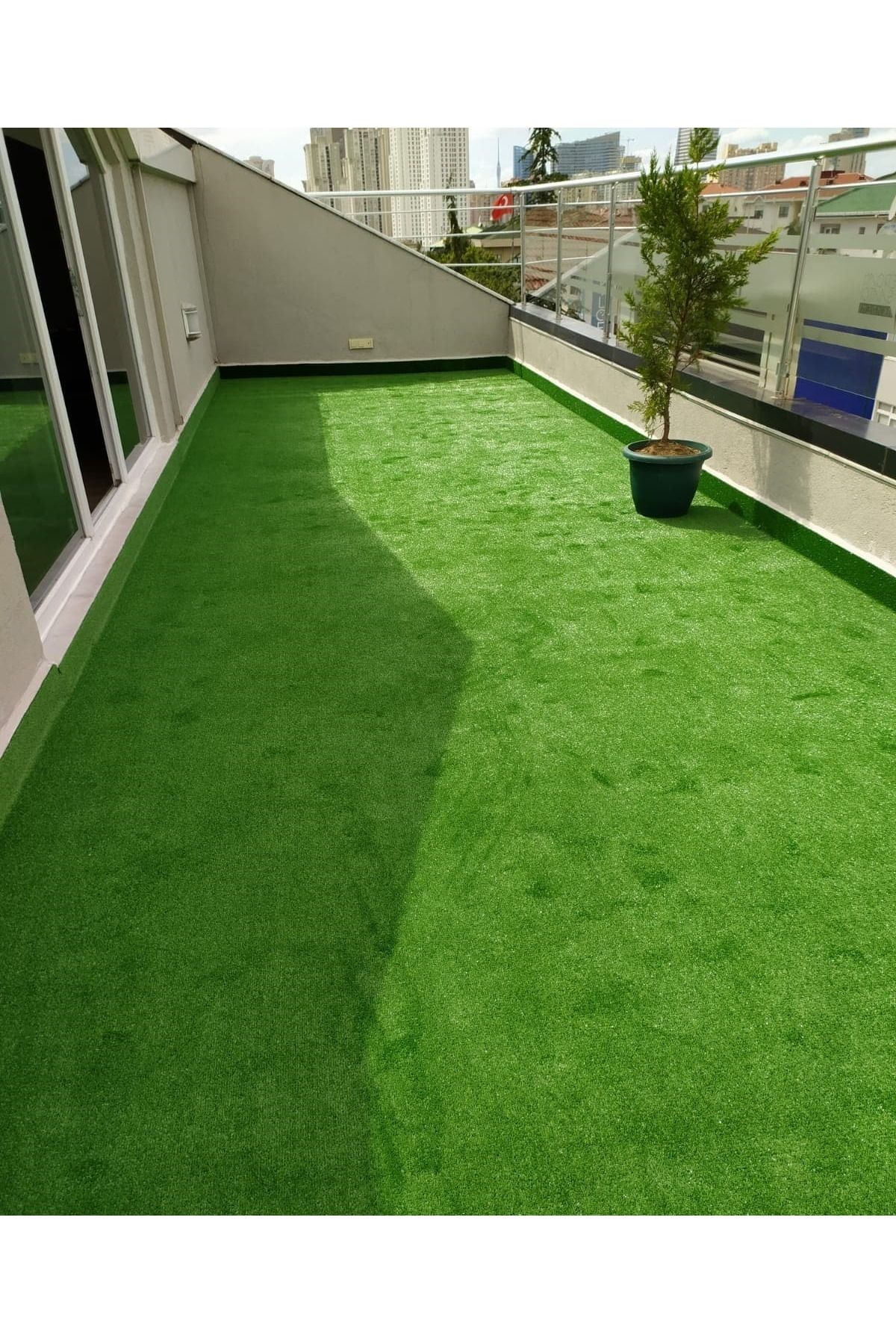 Classy Home Living Özel 7 Mm Dekoratif Estetik Görünümlü Suni Çim Halı Teras Balkon Bahçe