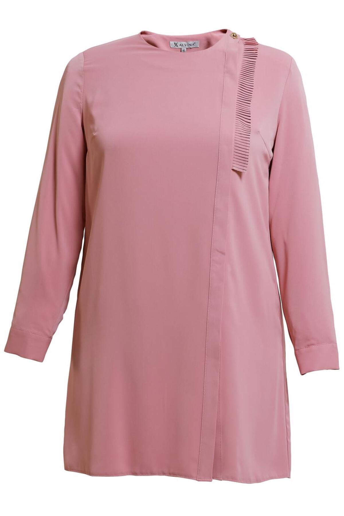 آلوینا تونیک پلیسه‌دار سایز بزرگ ۲۰۴۰۲