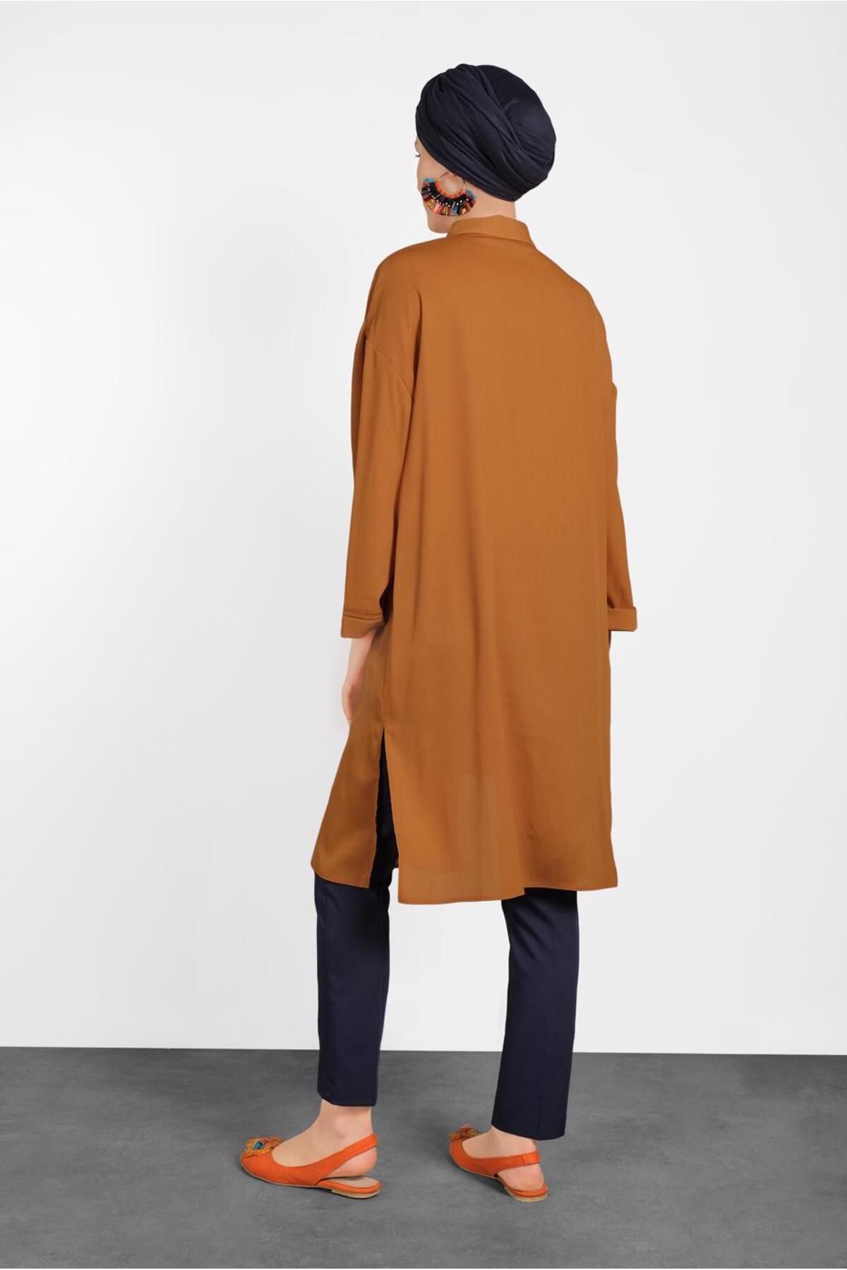 Alvina-4458 Model Asymmetric Cut Tunic 4