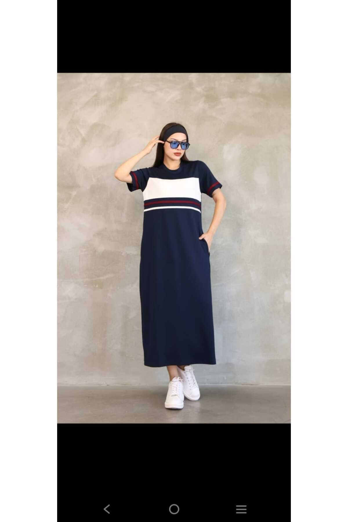 FADME TEKSTİL GARNİLİ MODAL KUMAŞ ELBİSE