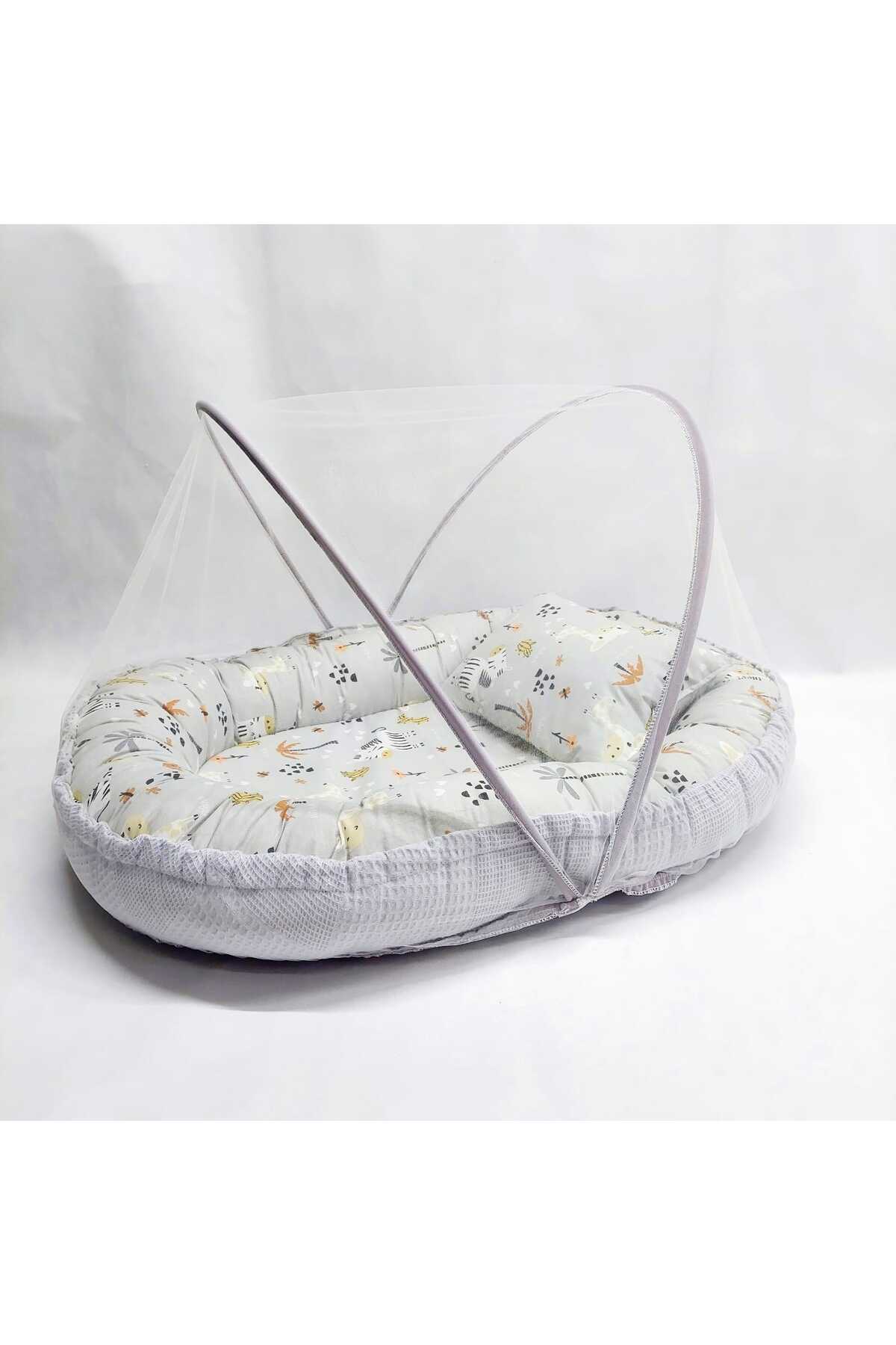Babynest Waffle Pique And Cotton Fabric New Design Mosquito Net Baby Crib Bed 60*85 Cm