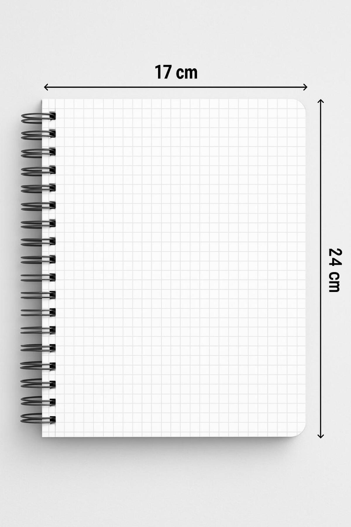 Bambus Home-17*24 Spiralized School Notebook 80 Sheets 1 Piece - Checkered 5