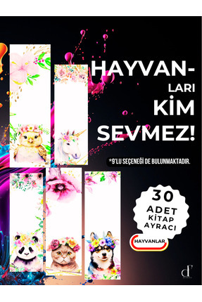 darkfikir 30'lu Kitap Ayracı Seti - Hayvanlar
