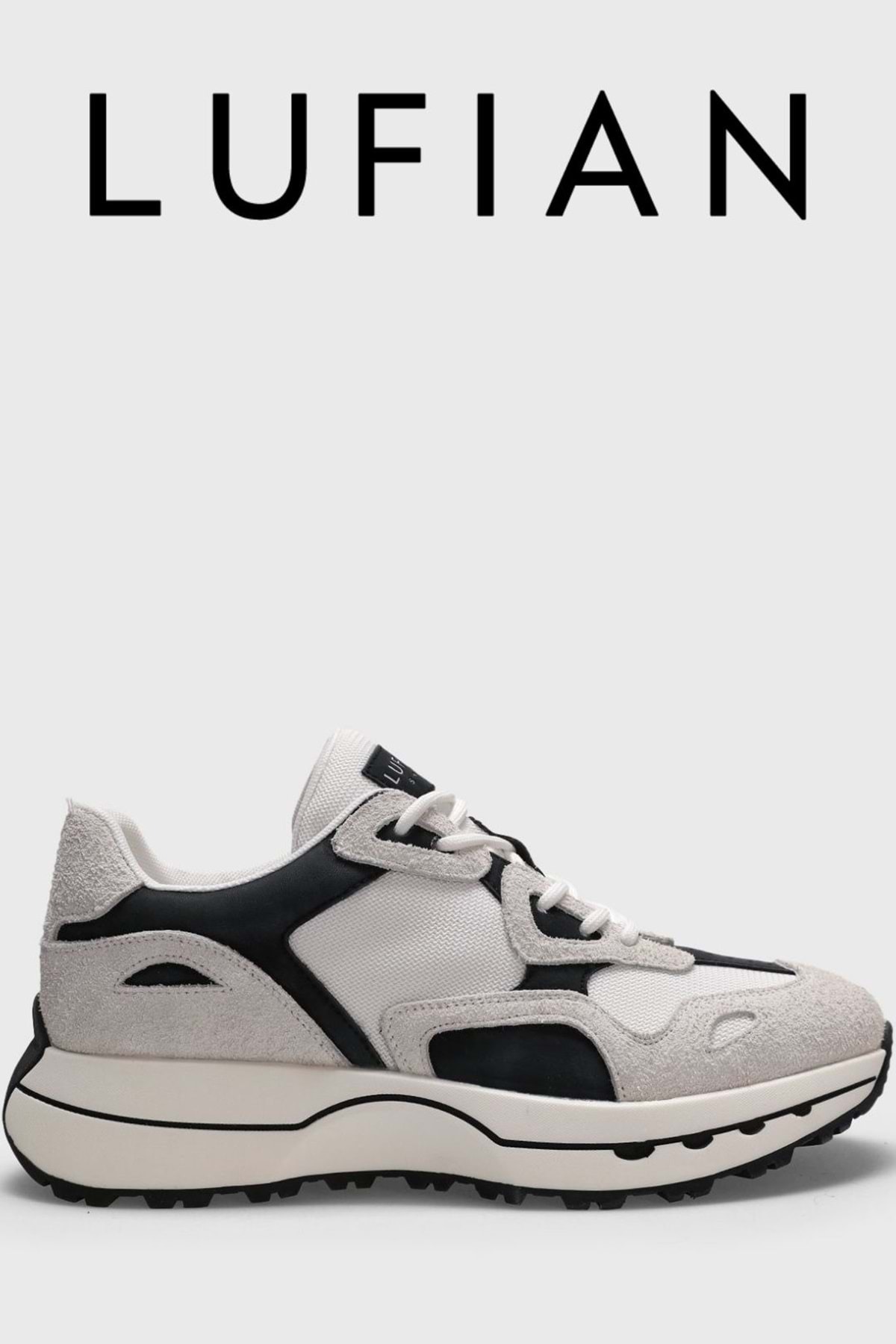 لوفیان کفش چرم مردانه گراهام مدل Sneaker کد 111230268 سفید