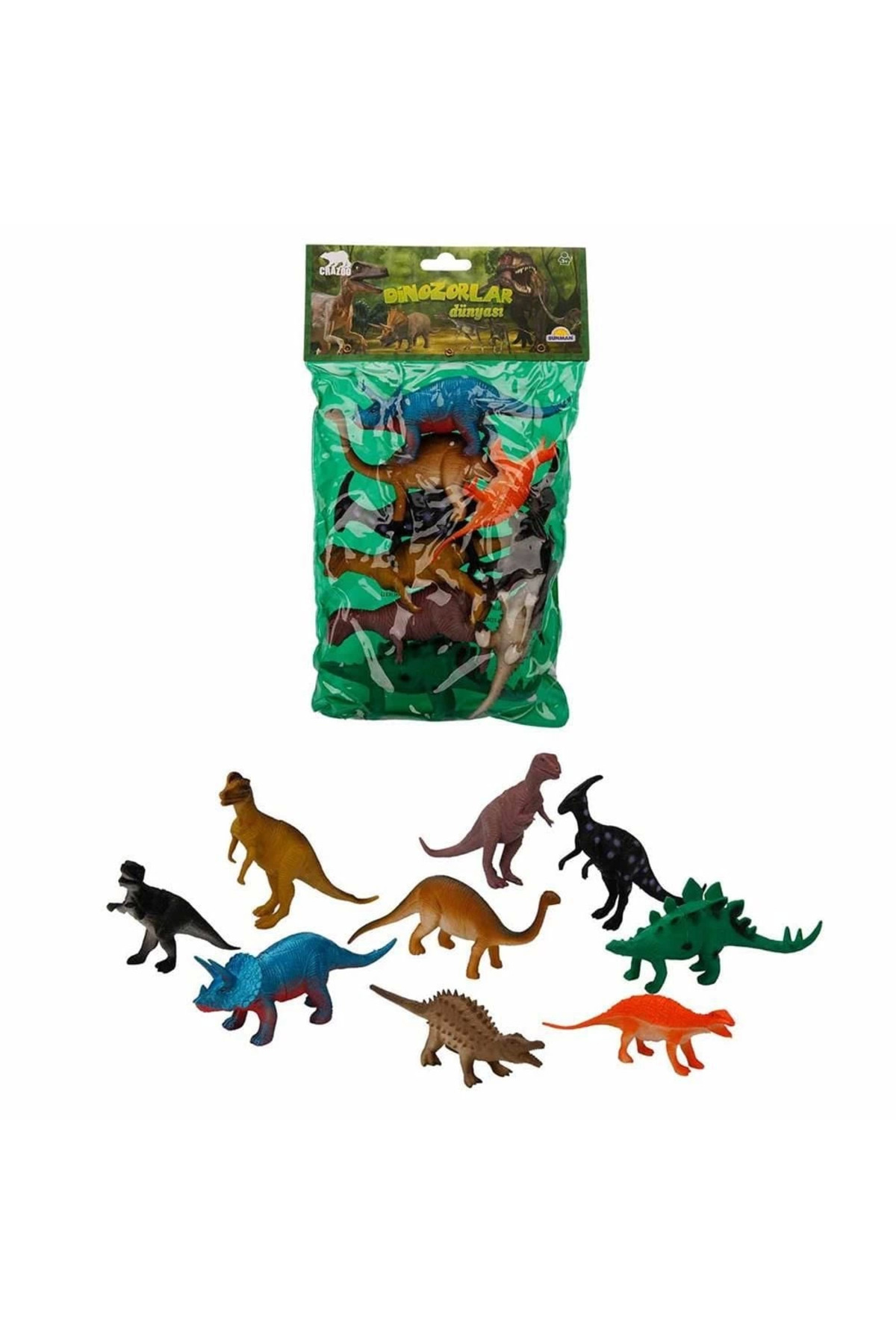 مجموعه ۹ فیگور دایناسور ۱۲ تا ۲۰ سانتی‌متری