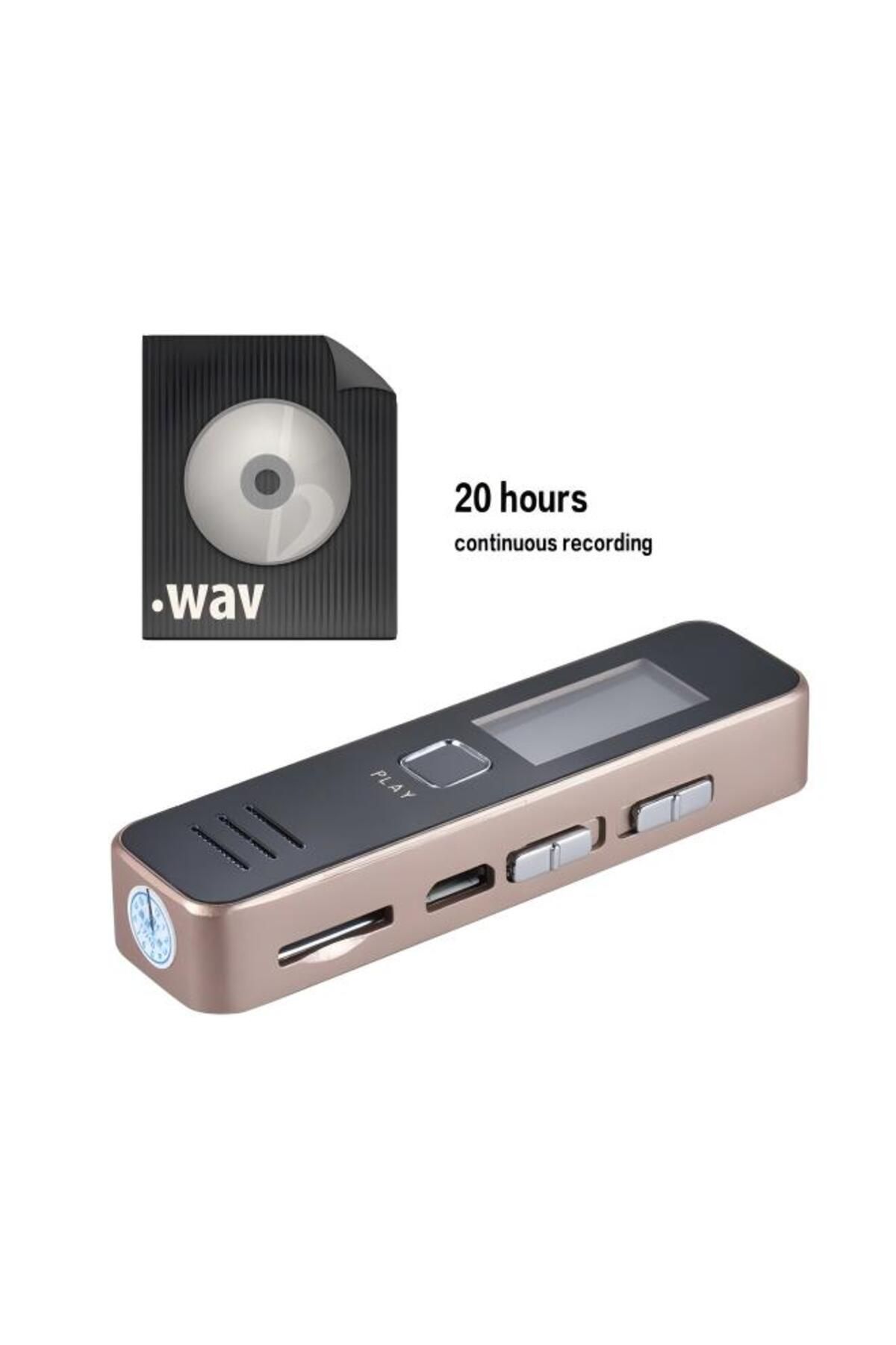 Generic-Digital Voice Recorder Audio Dictaphone MP3 Player USB Flash Disk for Meeting EABC21 Gold 1
