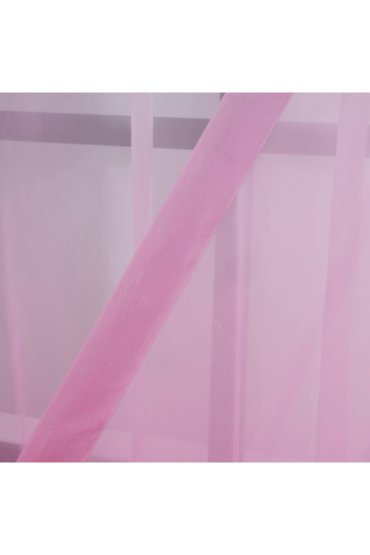 Belle Cose Degrade Pembe Tül Perde Pilesiz Düz Dikim Tek Kanat fotoğrafı 6 (önizleme)