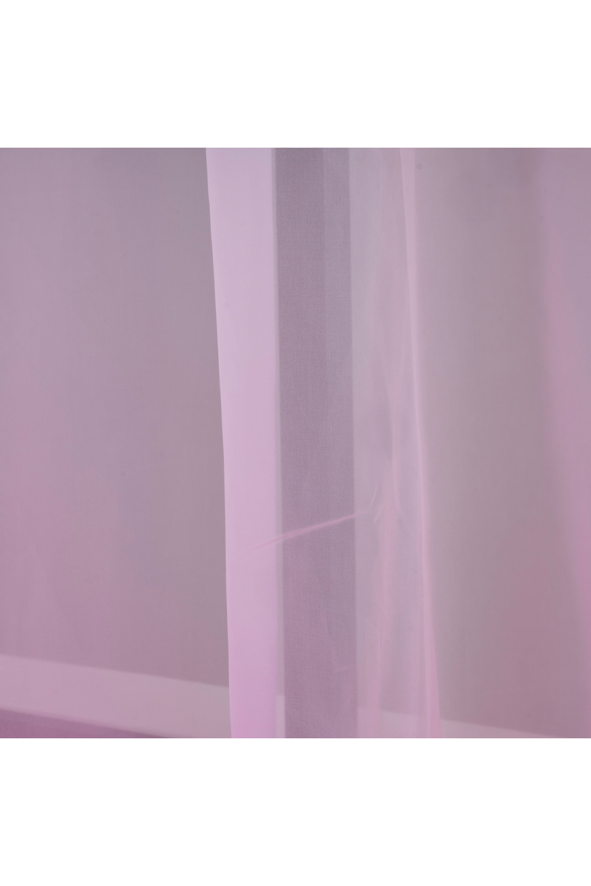 Belle Cose Degrade Pembe Tül Perde Pilesiz Düz Dikim Tek Kanat fotoğrafı 3 (önizleme)