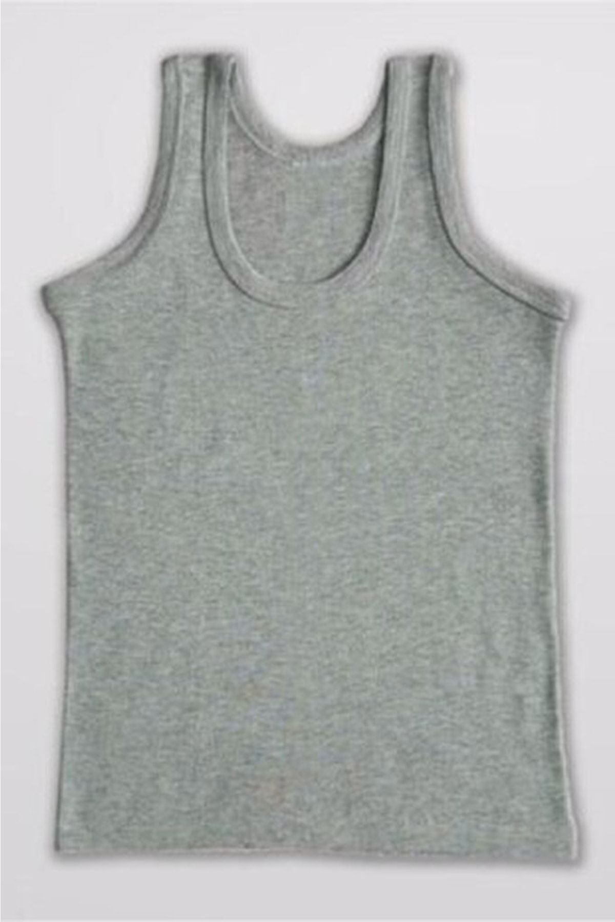 Tezzgelsin-Set of 6 Grey Cotton Tank Top for Boy 8