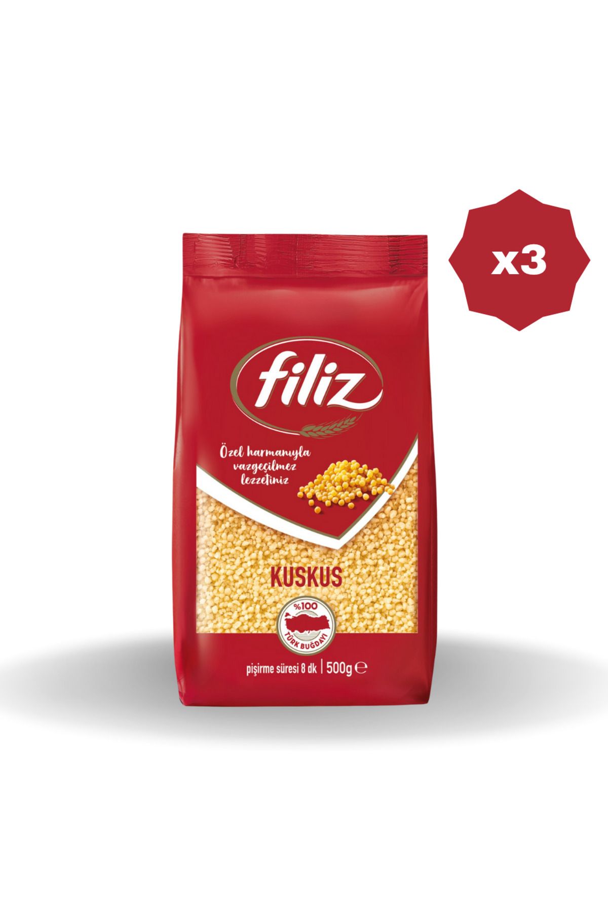 FİLİZ KUSKUS MAKARNA 500 GR - (3 ADET)