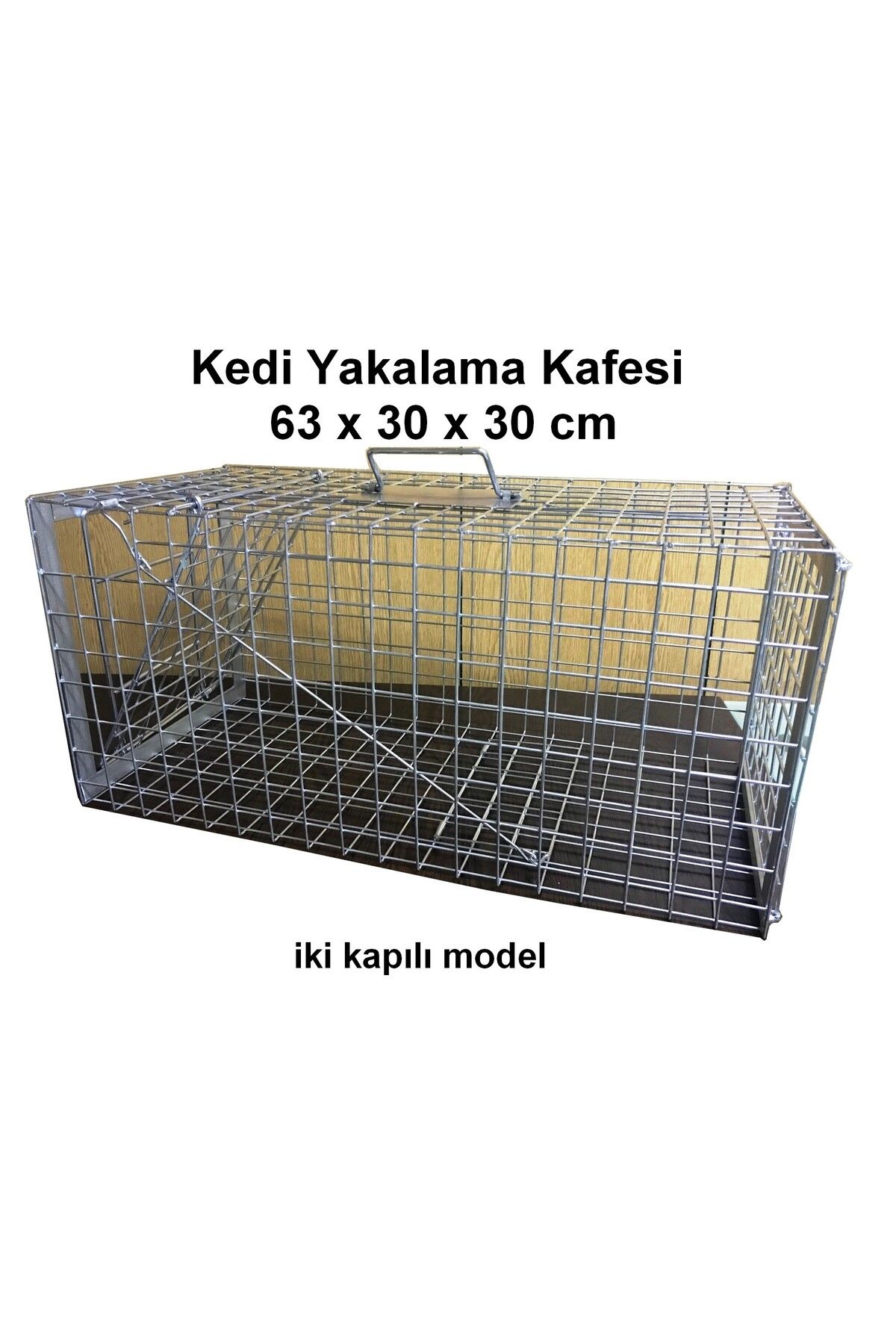 EkVet Profosyonel Yakalama Kafesi 30 X 30 X 63 cm ÇİFT KAPI
