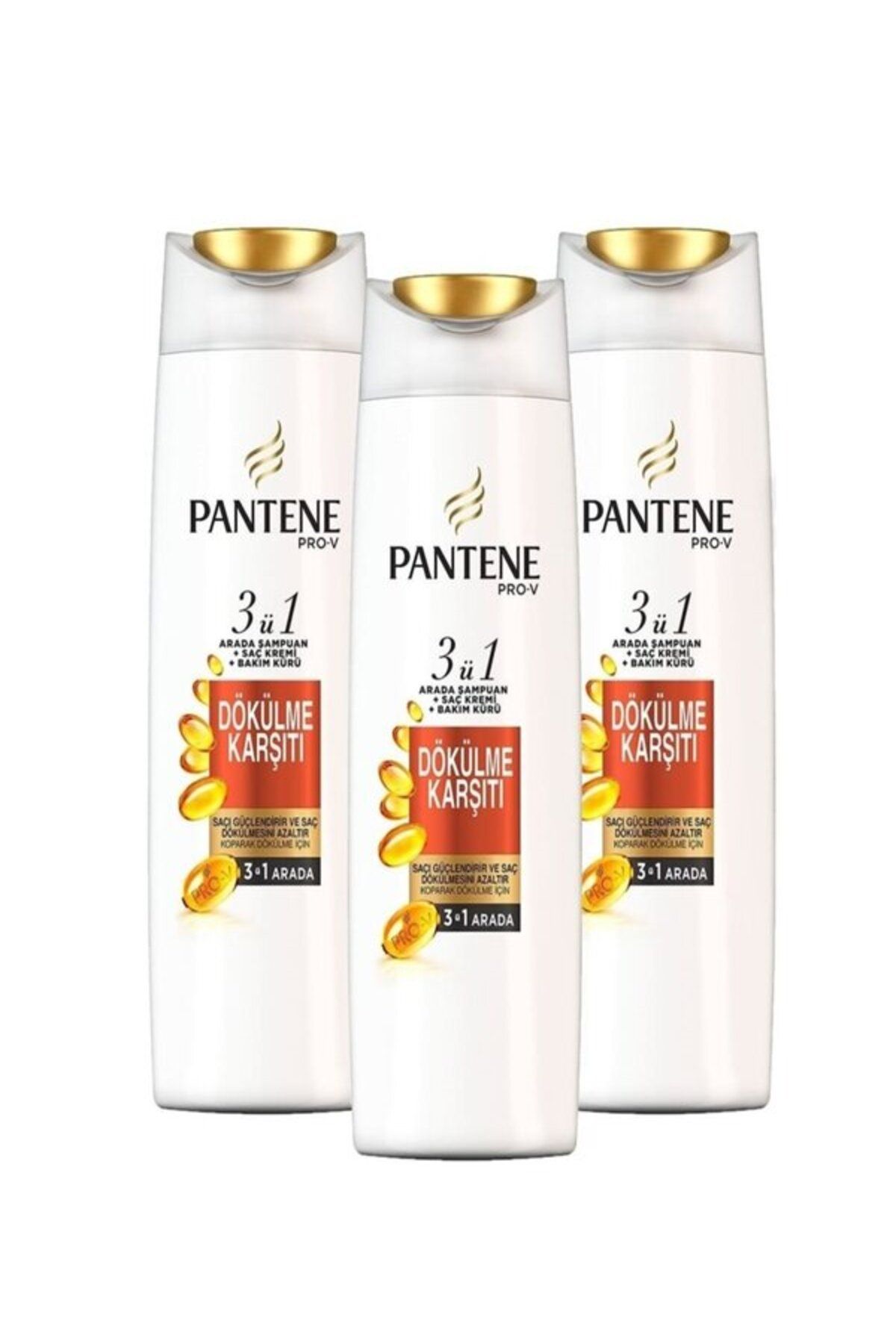 Pantene saç dökülmesine karşı şampuan 3 in1 3 lü ekonomik