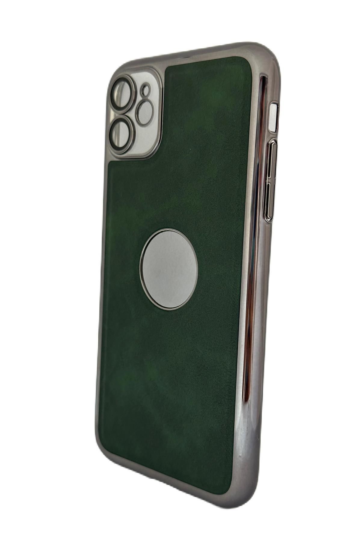 Amorix ARMORİX İPHONE 11 LENS KORUMALI LOGO GÖSTEREN DERİ KAPAK
