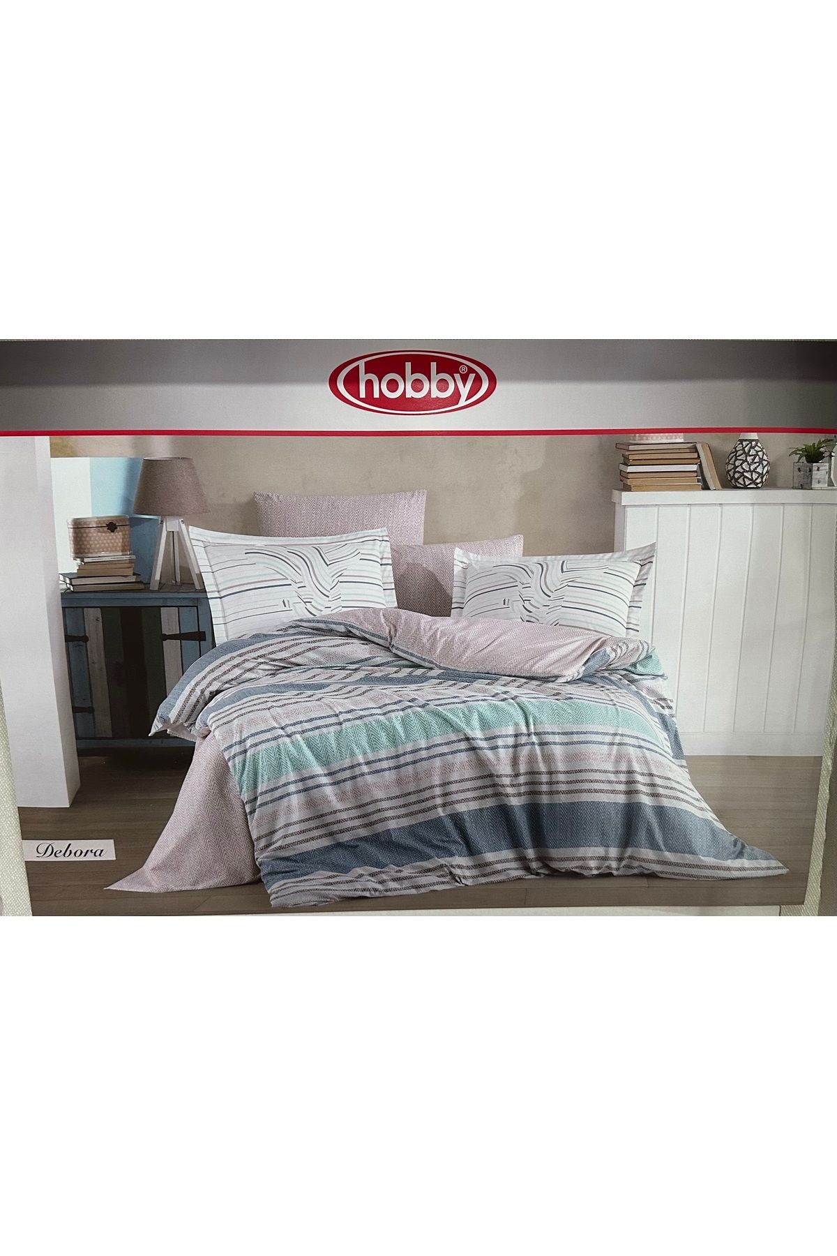 Hobby home collection Hobby Tek Kişilik Ranforce Nevresim Takımı Debora Turkuaz