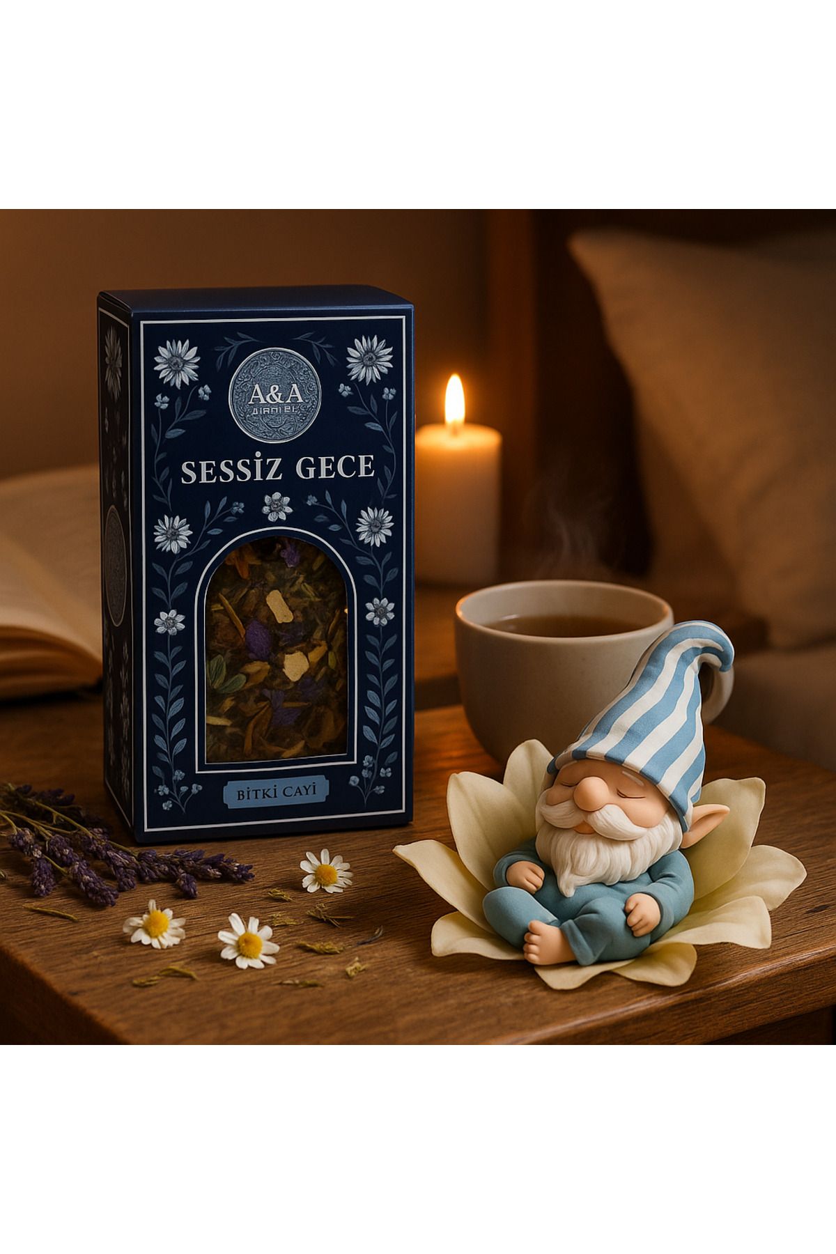 A&A Sessiz Gece Koleksiyon gnomlu çay kutusu 150g