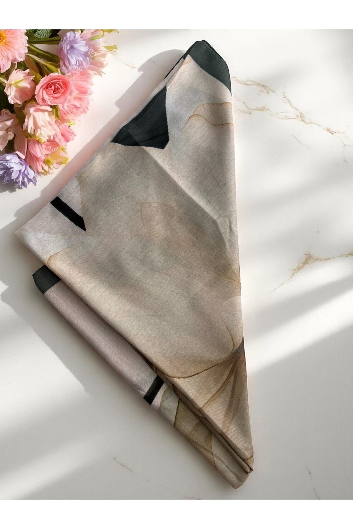 Lavena scarfs Lotus Serisi Çiçekli Desen Pamuklu Dijital Soft Şal