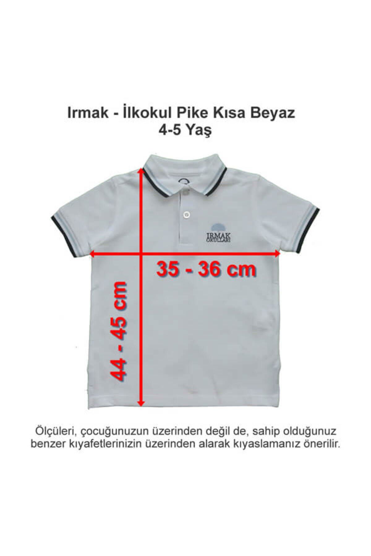 Irmak Okulları İlkokul Pike Kısa Beyaz 4-5 Yaş