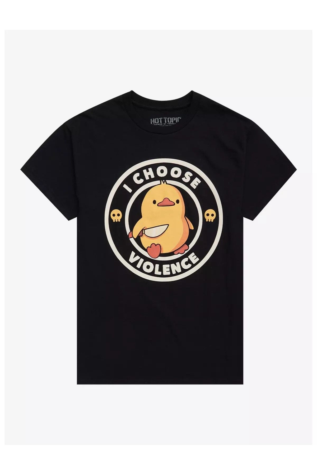 DEEFWEAR Siyah Violence Duck Ön Baskılı Unisex Oversize Tshirt