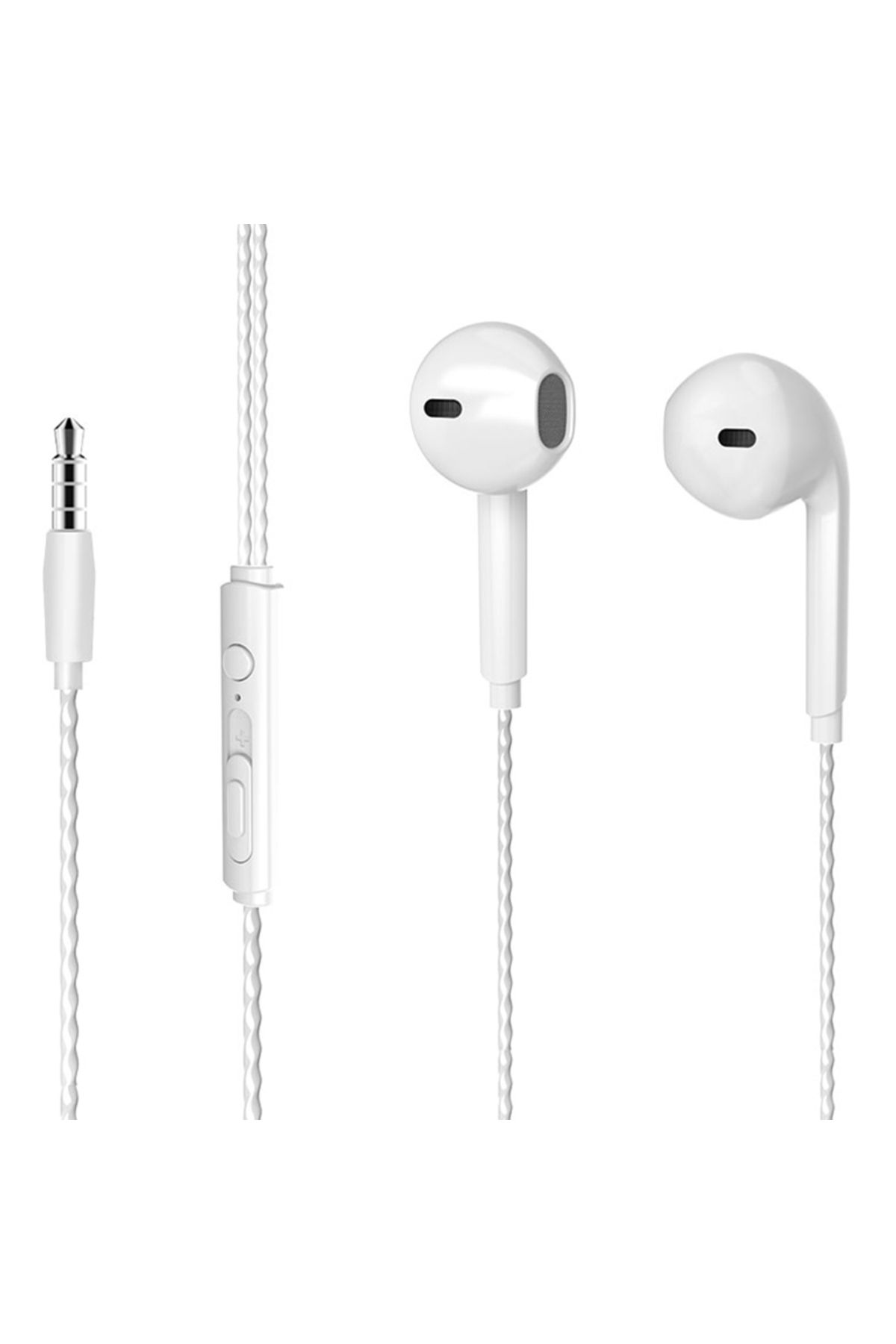 Aydoganticaret44 LECOO EH104W 3.5MM JACKLI KABLOLU KULAK İÇİ MİKROFONLU BEYAZ KULAKLIK