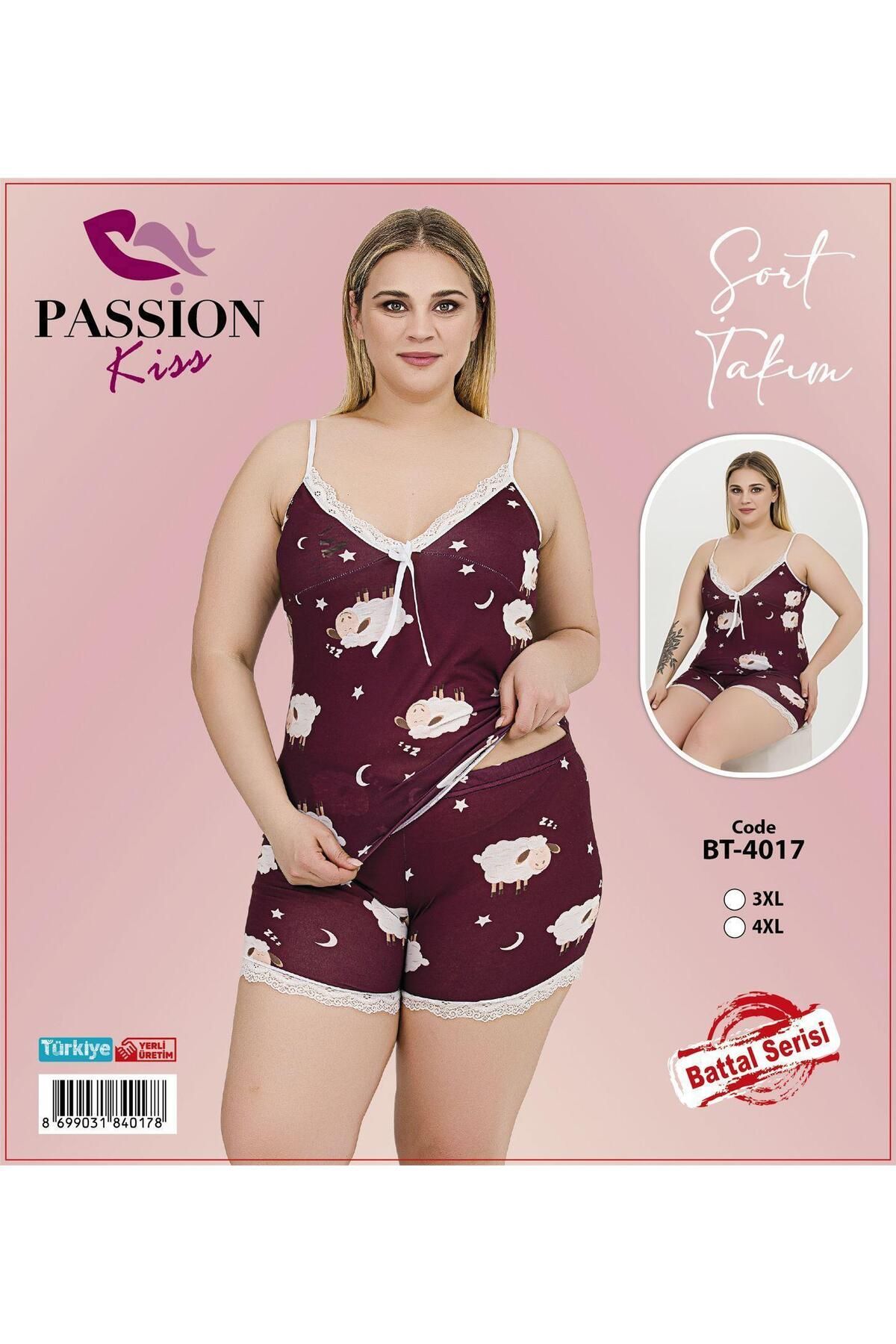 Emir Store İp Askılı Büyük Beden Kadın Pijama Takımı