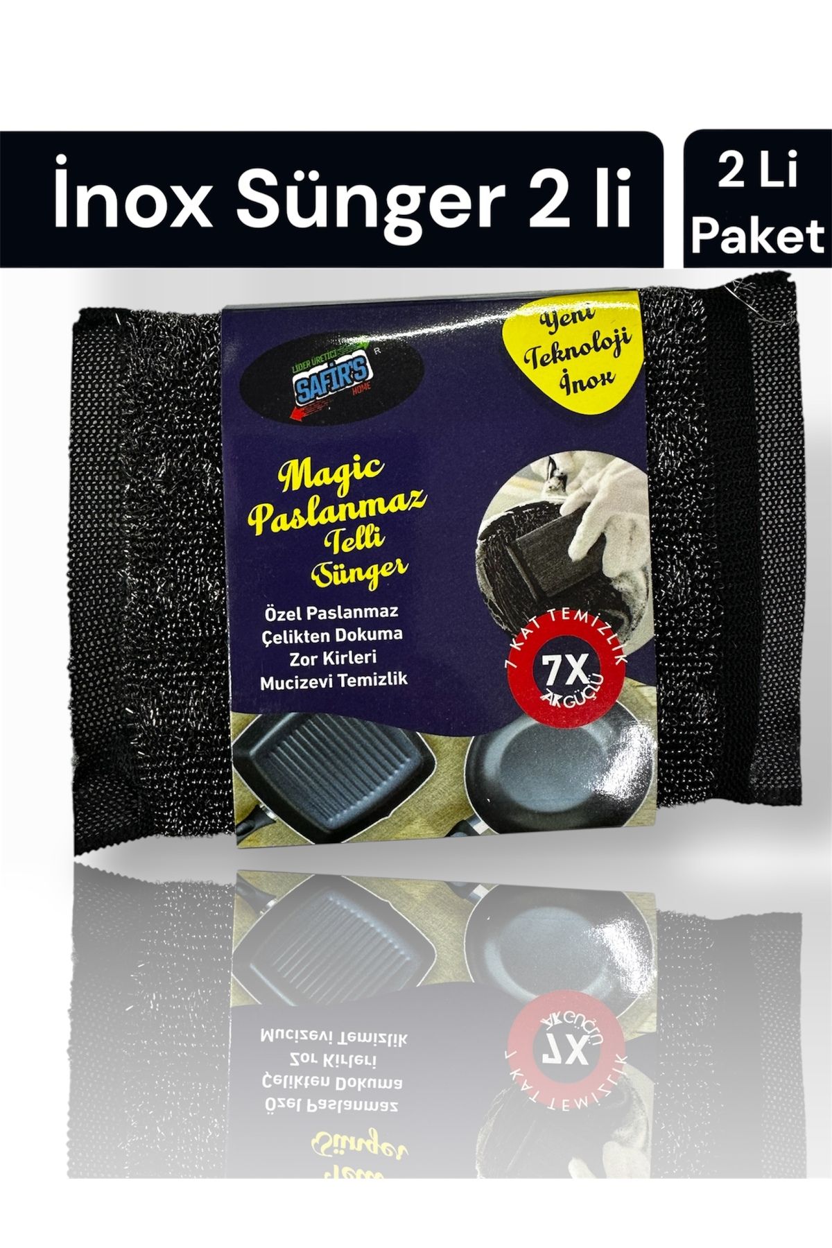 Gülay Bulaşık Sünger İnox 2 Li Paket