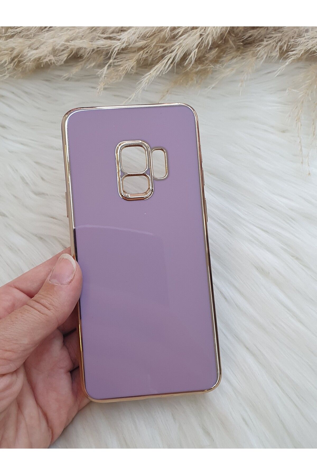 ZB Aksesuarda Moda Samsung GALAXY S9 Uyumlu Lazer Kesim Parlak Kılıf
