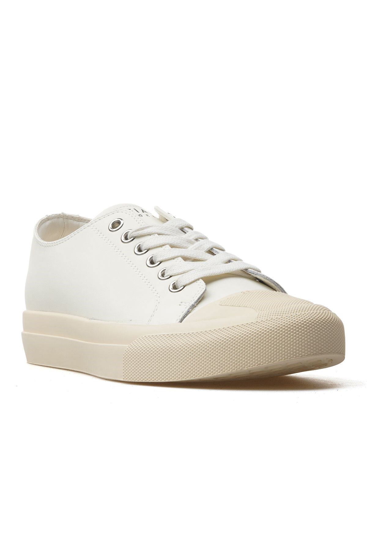 Hakiki Deri Bağcıklı Günlük Sneaker Beyaz Ayakkabı