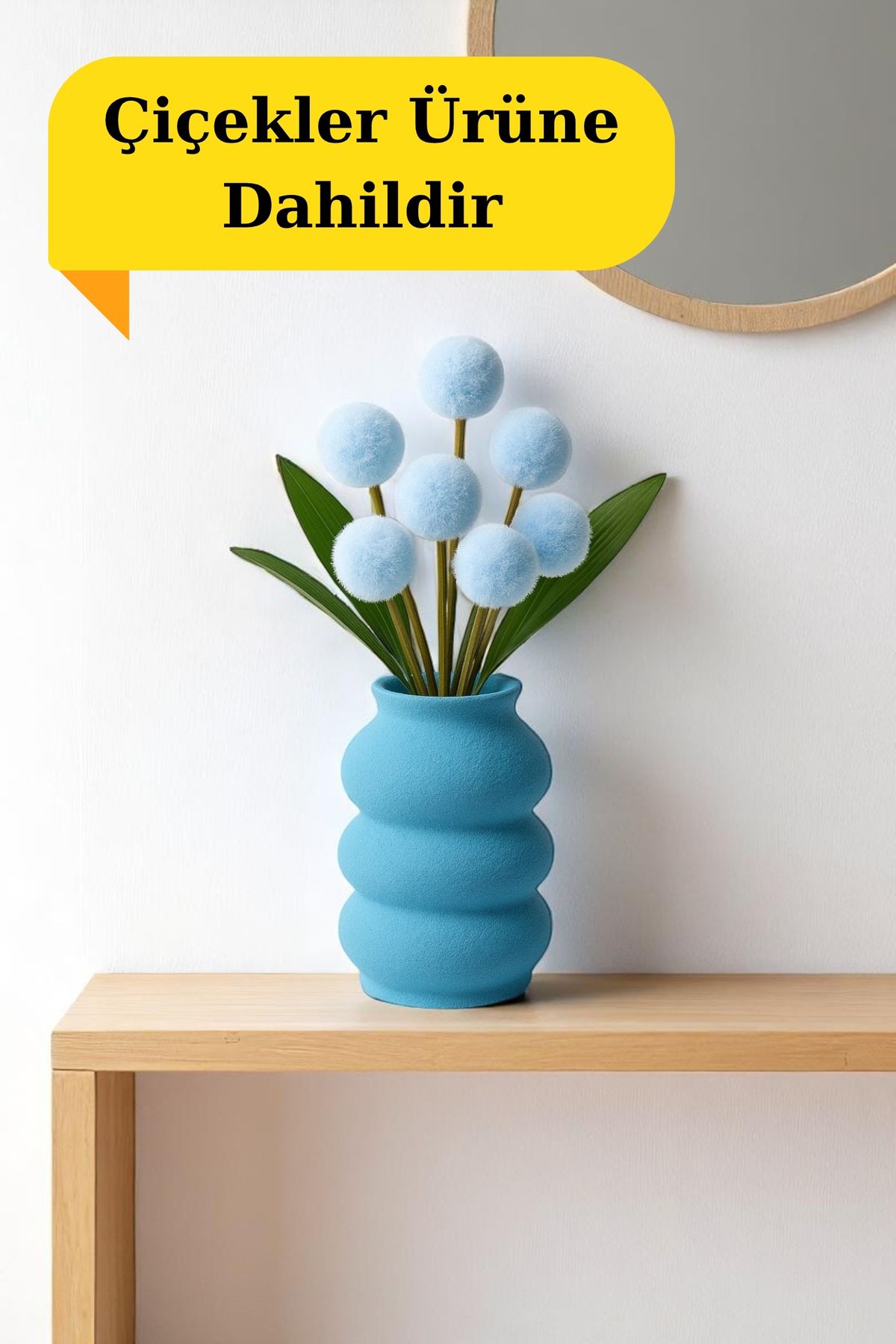 LUNAVA Dido Vazo Dekoratif - Bohem & İskandinav Tarz, Modern Minimalist Obje | 15cm