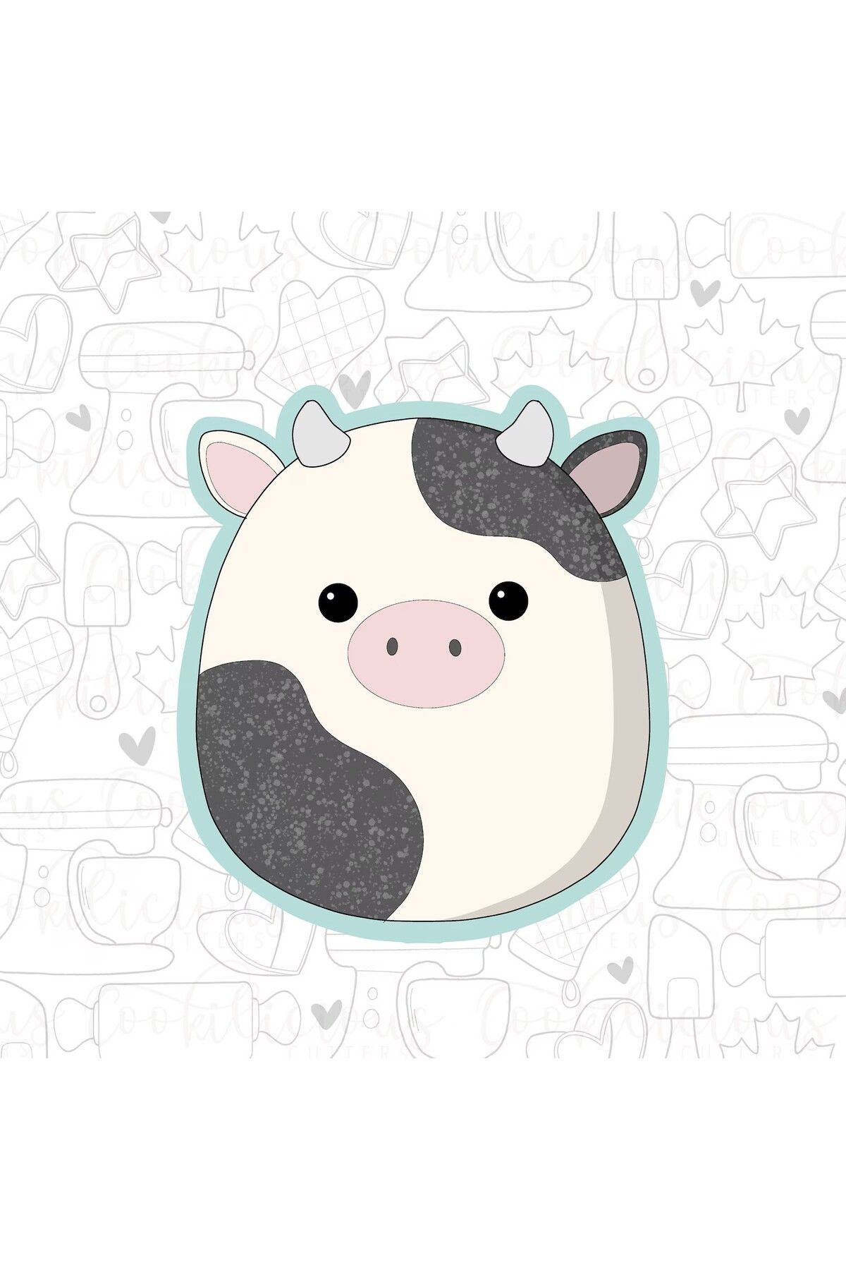 Muhcu Home Squishmallows İnek Kurabiye Kalıbı ve Hamur Şekillendirici Kesici