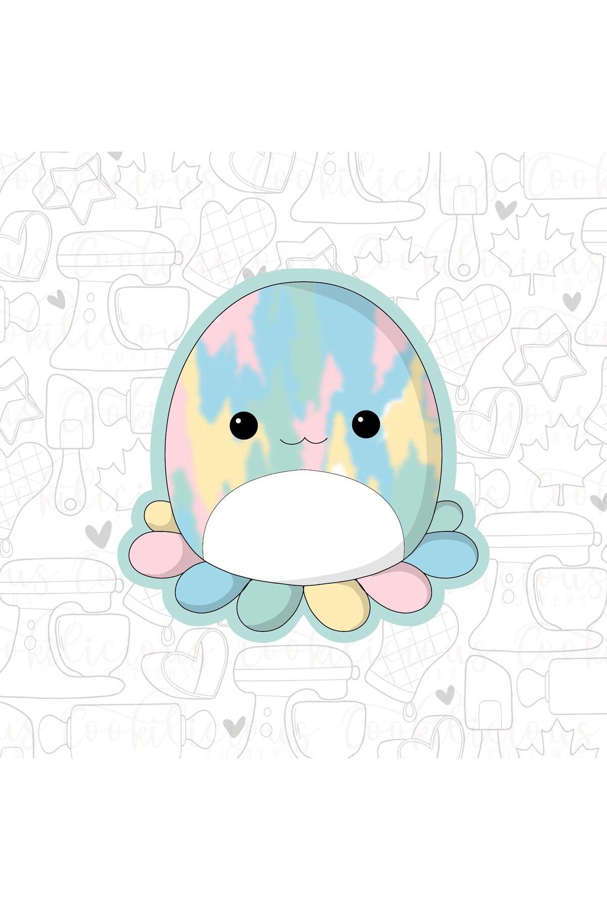 Muhcu Home Squishmallows Ahtapot Kurabiye Kalıbı ve Hamur Şekillendirici Kesici