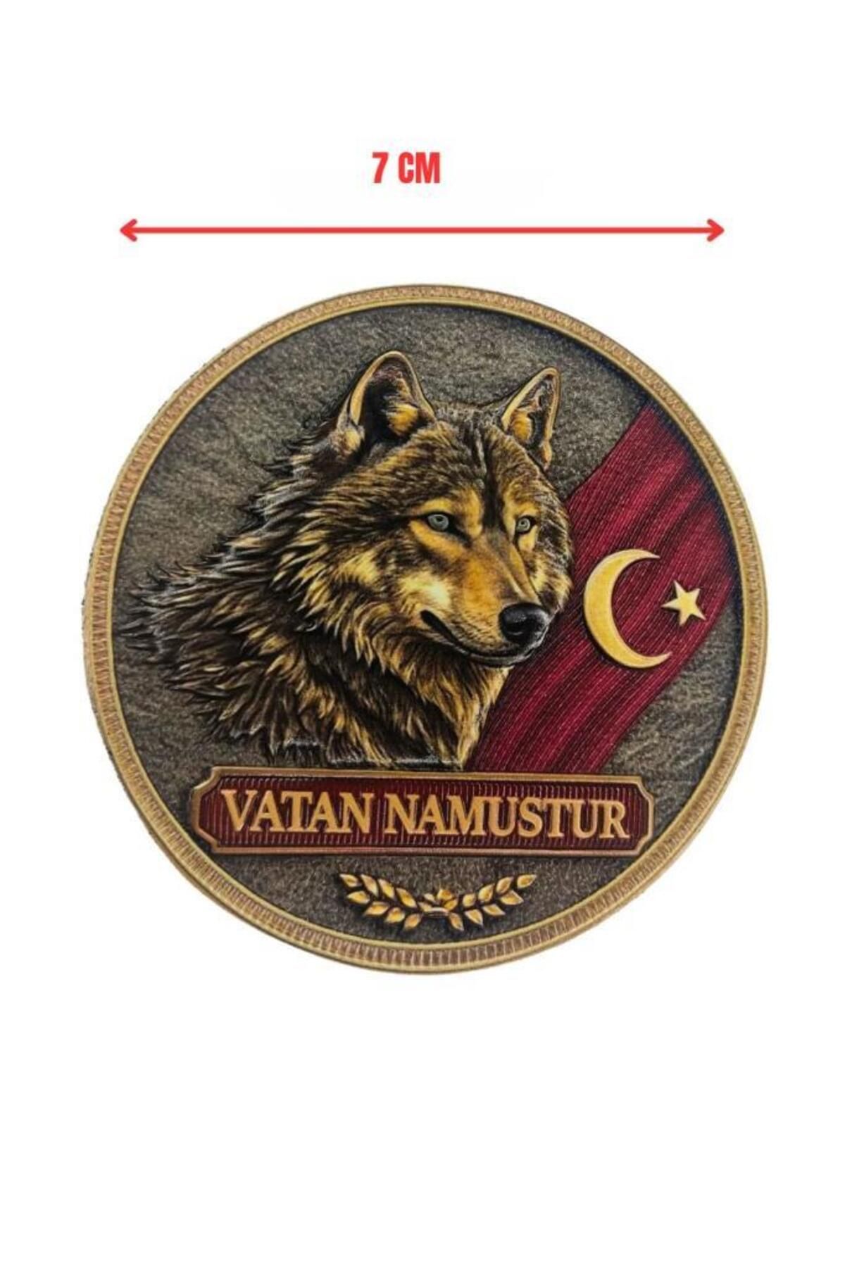 SINGLE SWORD Vatan Namustur” Kurt Armalı Plastik Patch 7 cm