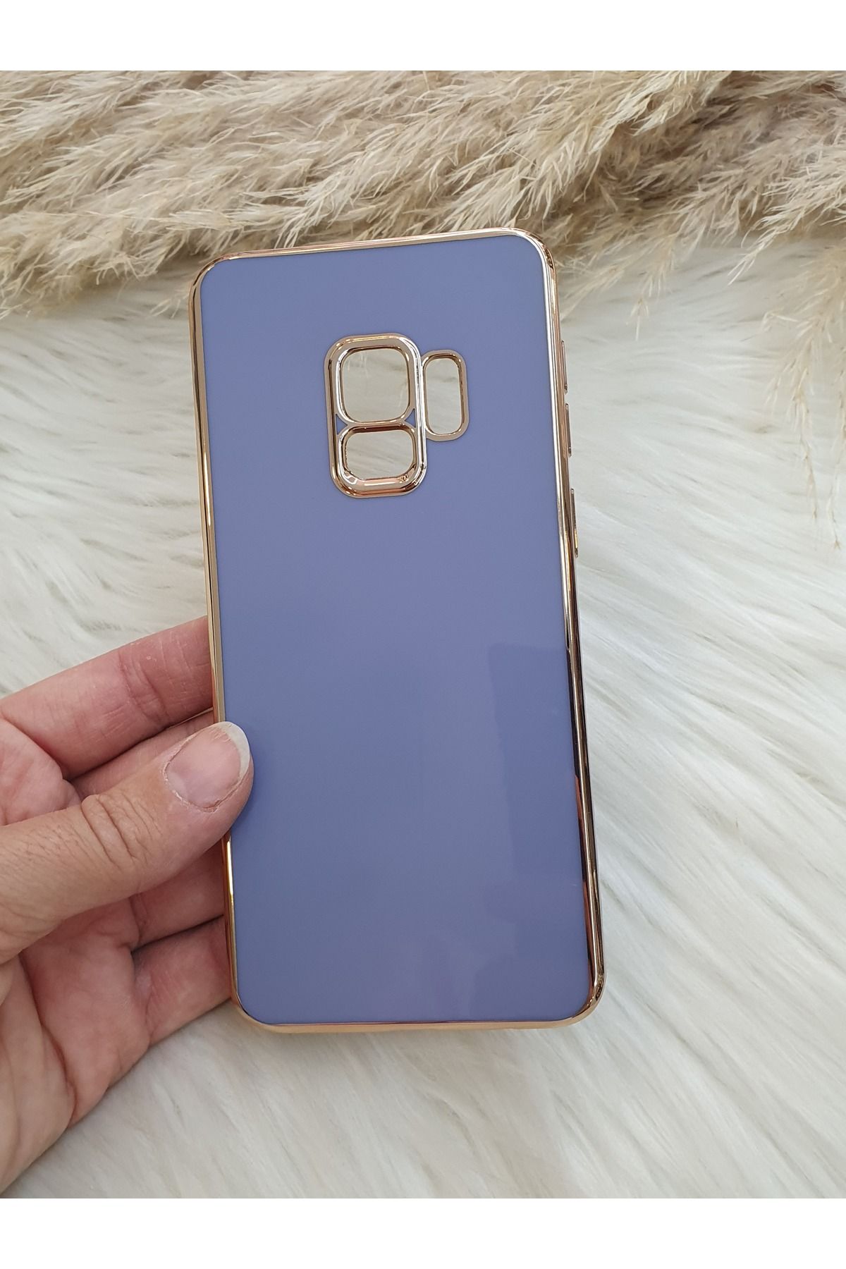 ZB Aksesuarda Moda Samsung GALAXY S9 Uyumlu Lazer Kesim Parlak Kılıf