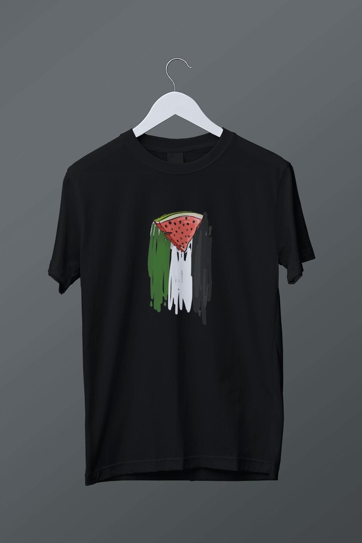 relaxbaskı Filistin Bayrağı Baskılı Tişört