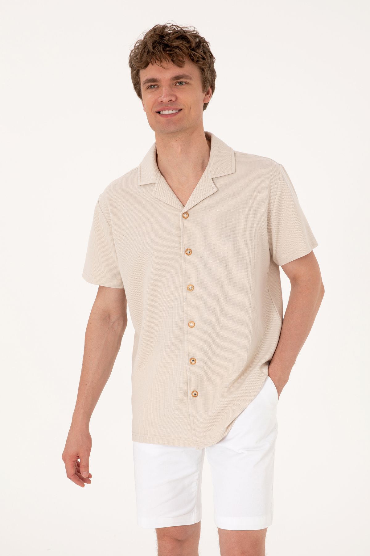 U.S. Polo Assn. Erkek Taş Örme Gömlek 50306977-VR049