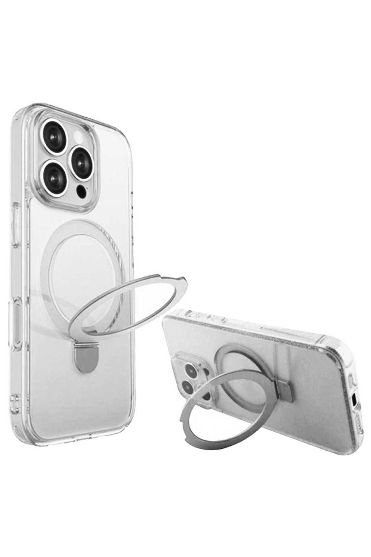 Smart Tech Apple iPhone 14 Pro Uyumlu Magsafe Standlı Milano Kılıf