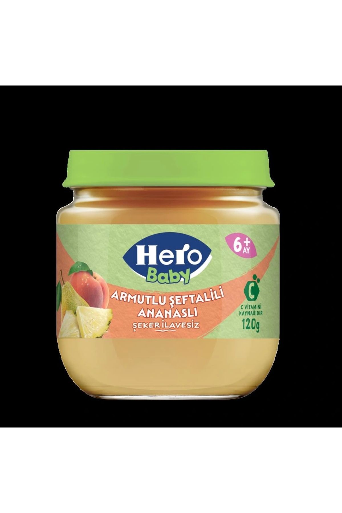 Eng Nessiworld Hero Baby Armutlu Şeftalili Ananaslı Kavonoz Mama 120 Gr
