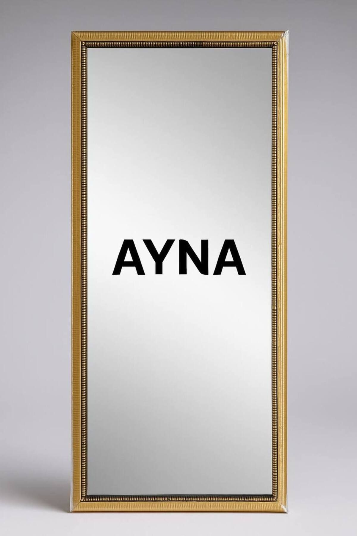 Öz Funda Cam Dekoratif Gold Çerçeveli Modern Ayna –
