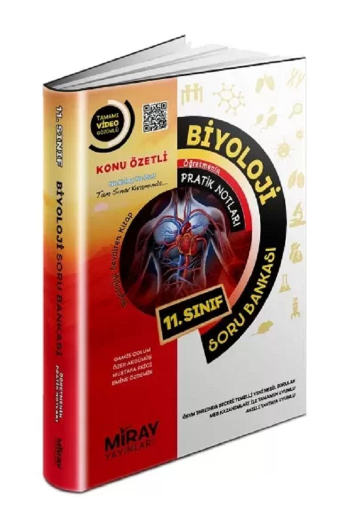 Evrensel İletişim Yayınları 11.Sınıf Miray Yay. BİYOLOJİ Soru Bankası / Öğrenmenin Pratik Notları / Tamamı Video Çözümlü