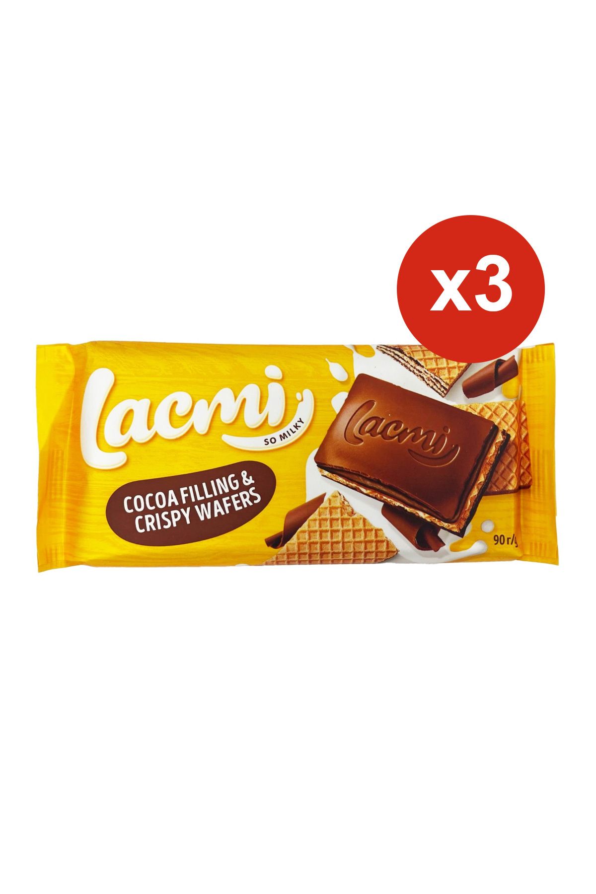 Roshen Napolitane Crocante Cu Umplutură De Cacao Lacmi 90g X3 Bucăți - One Size