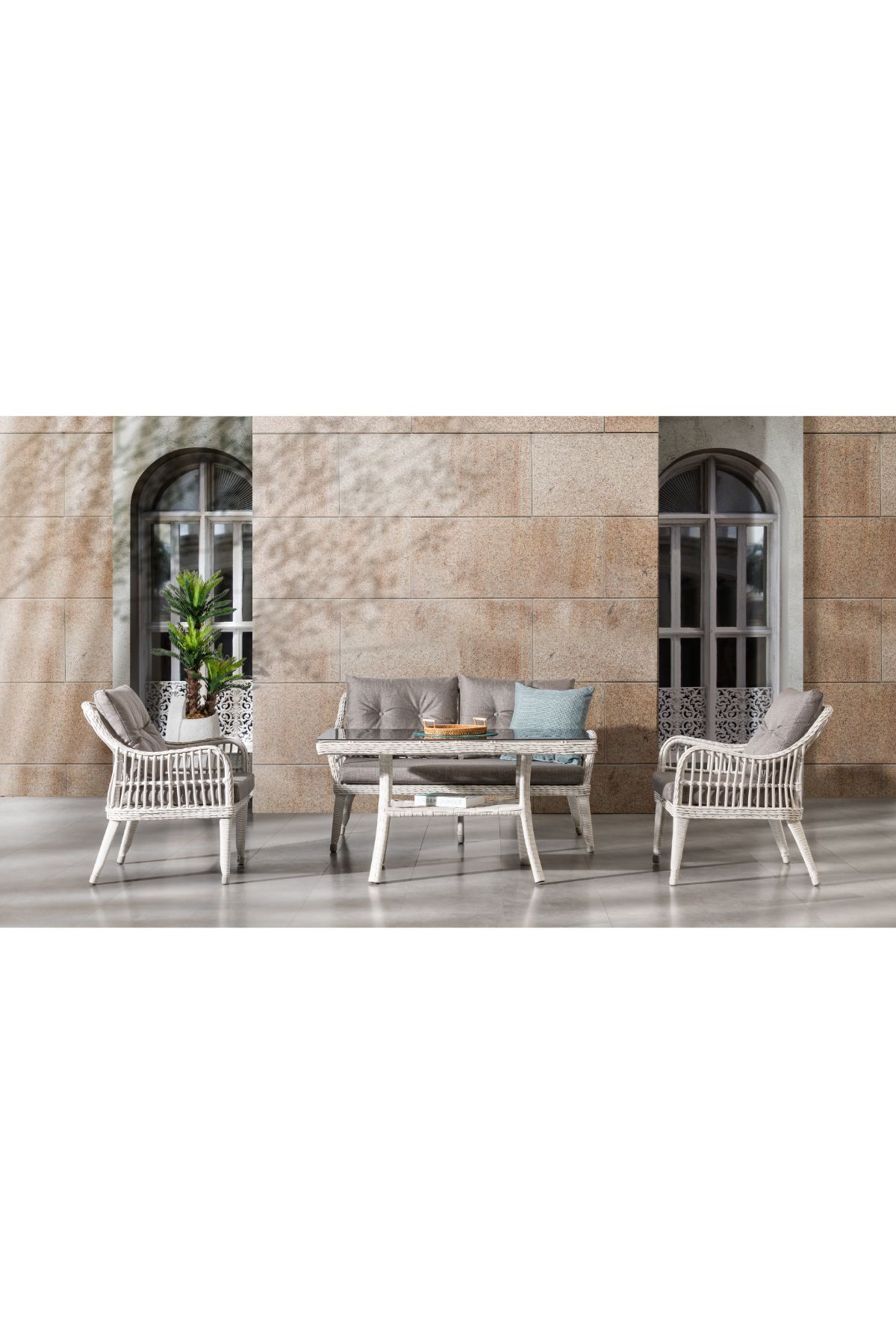 Divona Home Fiji Çay Seti Bahçe Oturma Grubu (2+1+1+S)