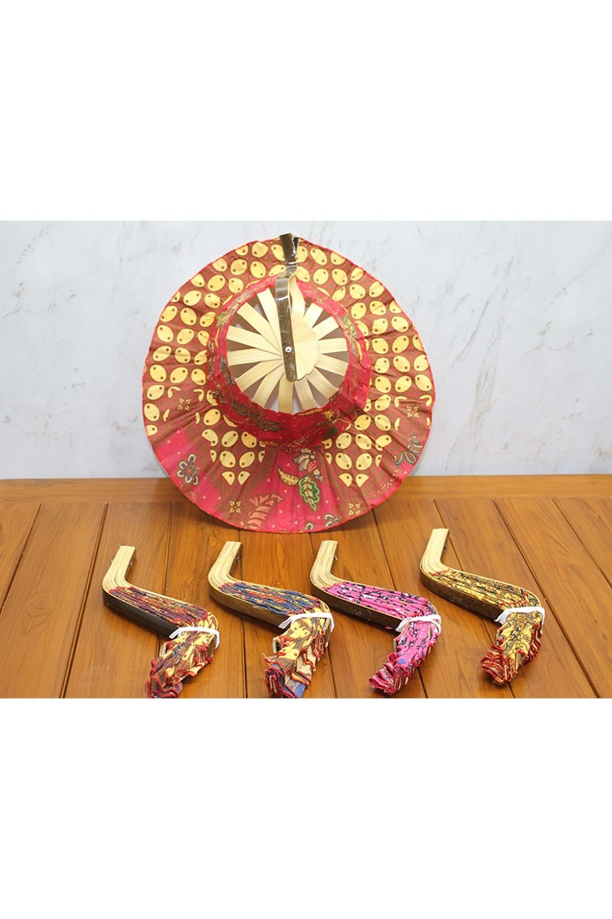 Store Bambu Şapkali Yelpaze 27 Cm